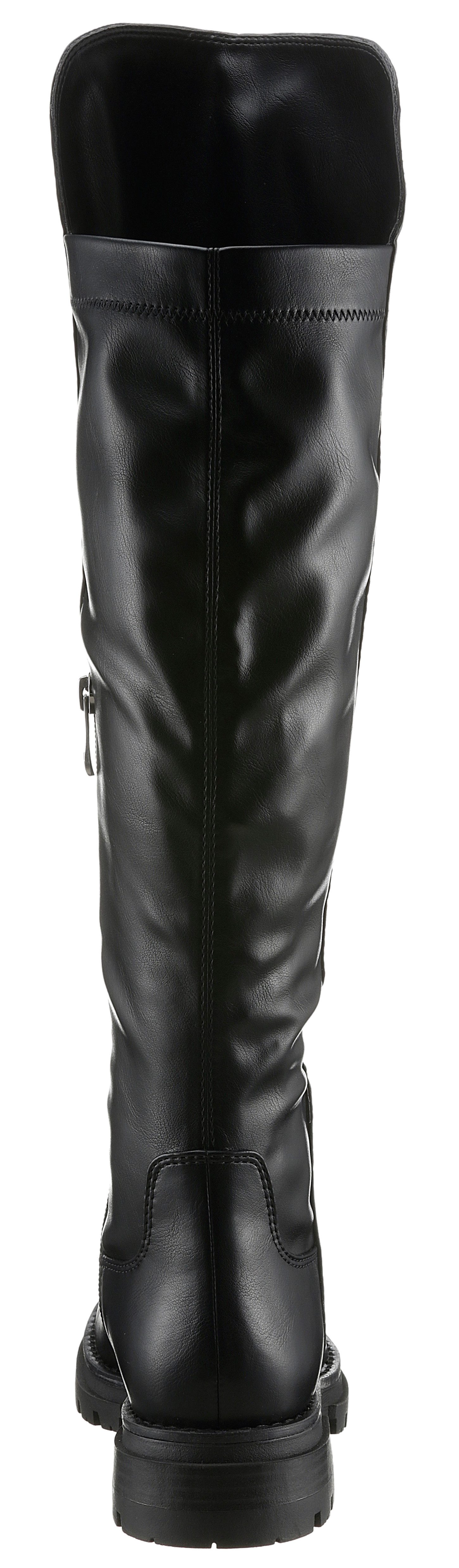 Marco Tozzi Overknee-laarzen Trentino , blokhak, herfstmode, flats, met feel me-uitrusting