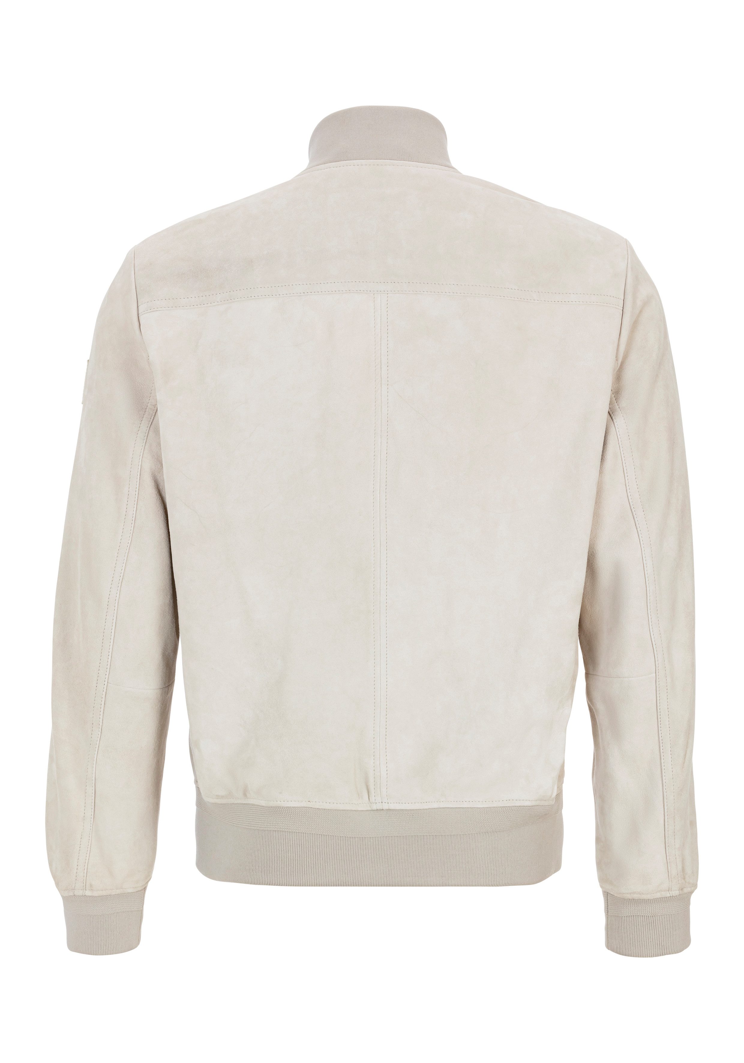 Boss Orange Leren jack Joflag met blousonmodel