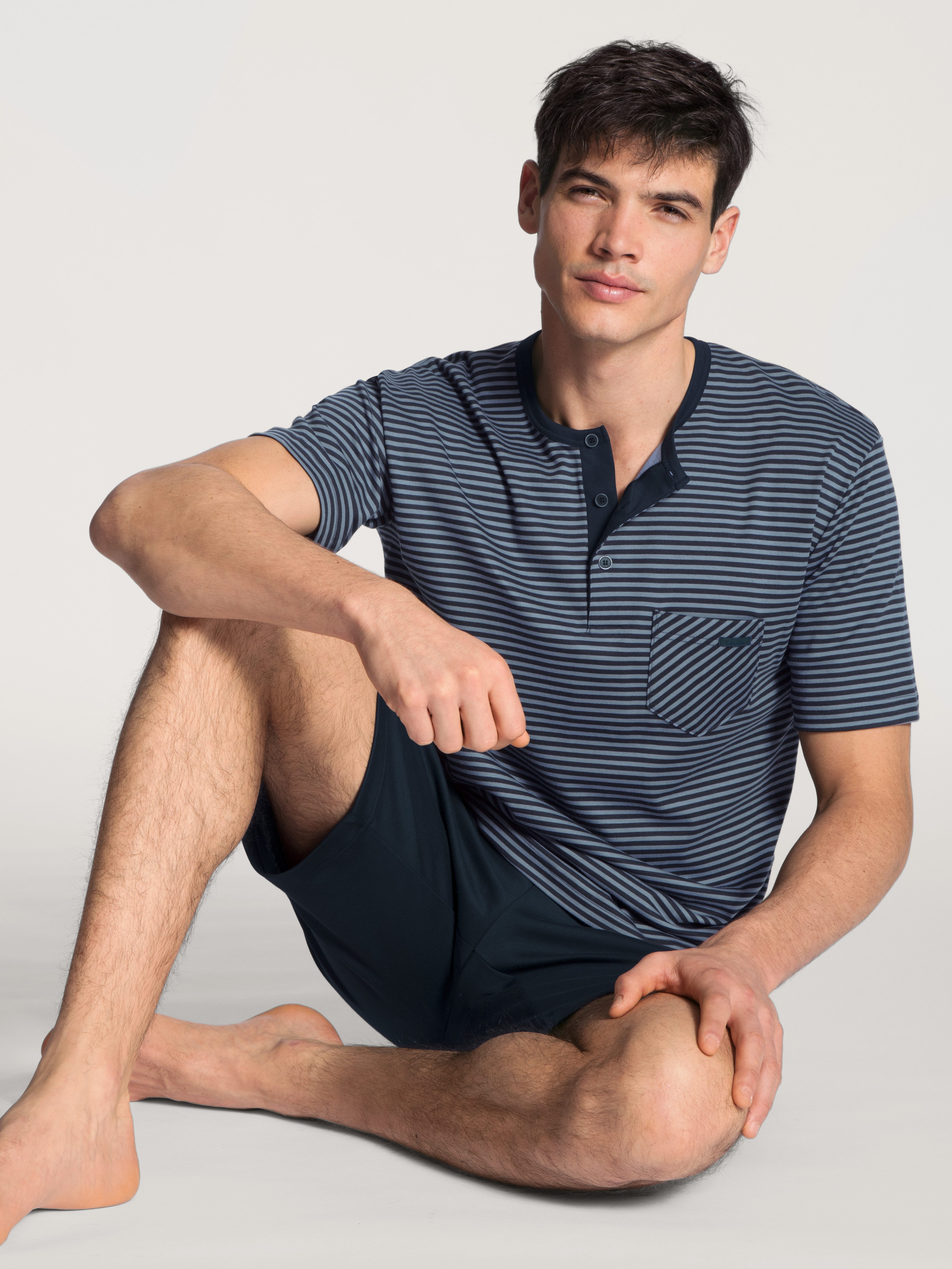 CALIDA Shortama Relax Streamline met knoopsluiting (2-delig)