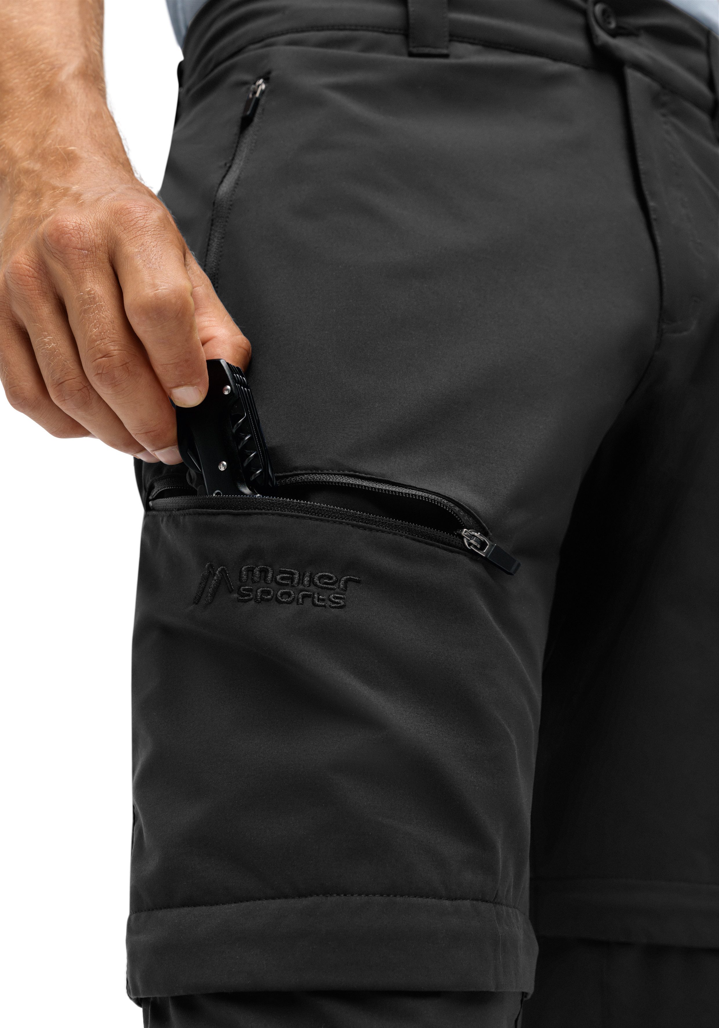 Maier Sports Outdoorbroek Tajo Zip Loop Heren wandelbroek, zip-off functionele broek, 4 zakken, regular fit