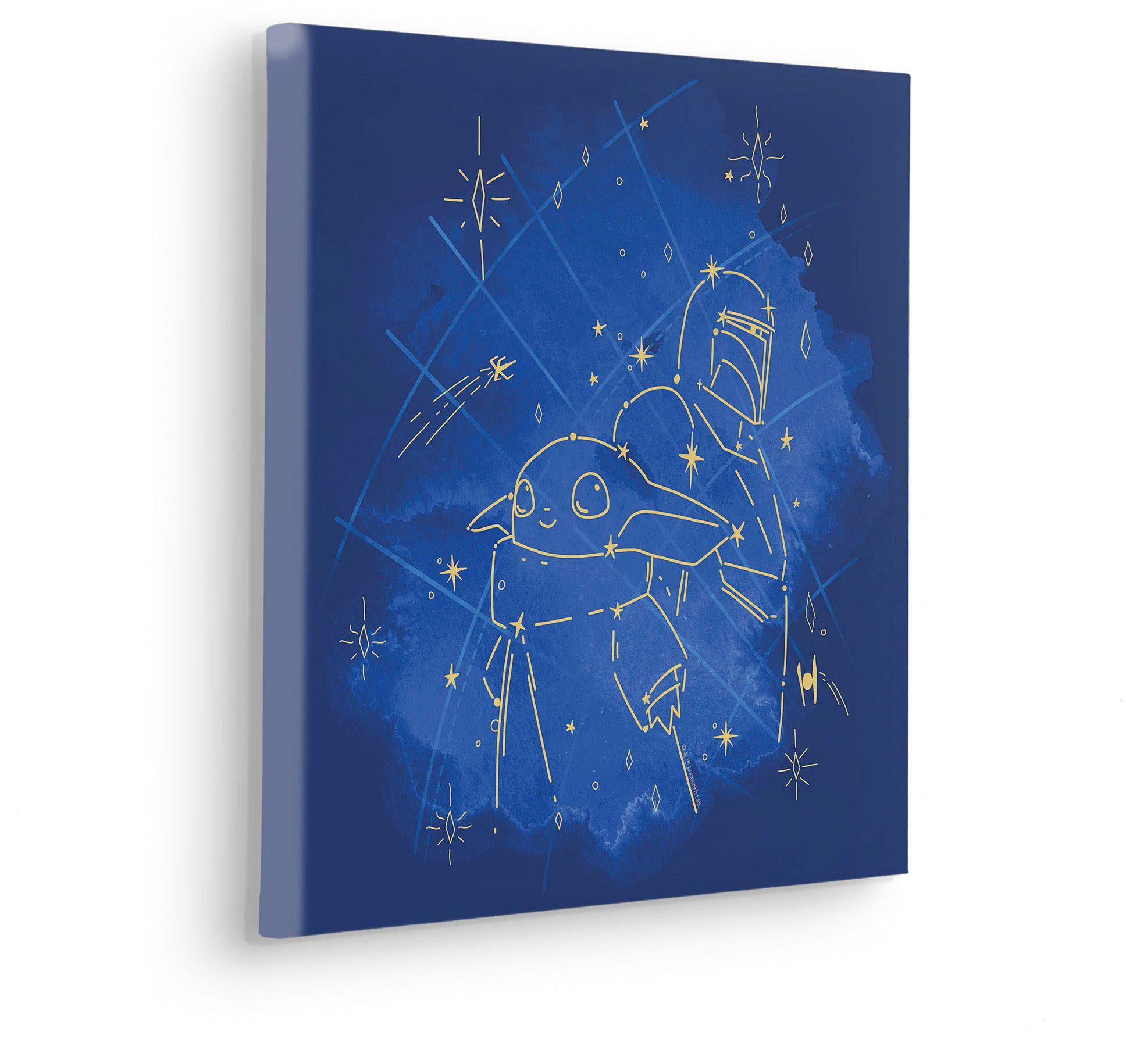 Komar Artprint op linnen The Mandalorian Grogu Constellation - afm. 40 x 40 cm (1 stuk)
