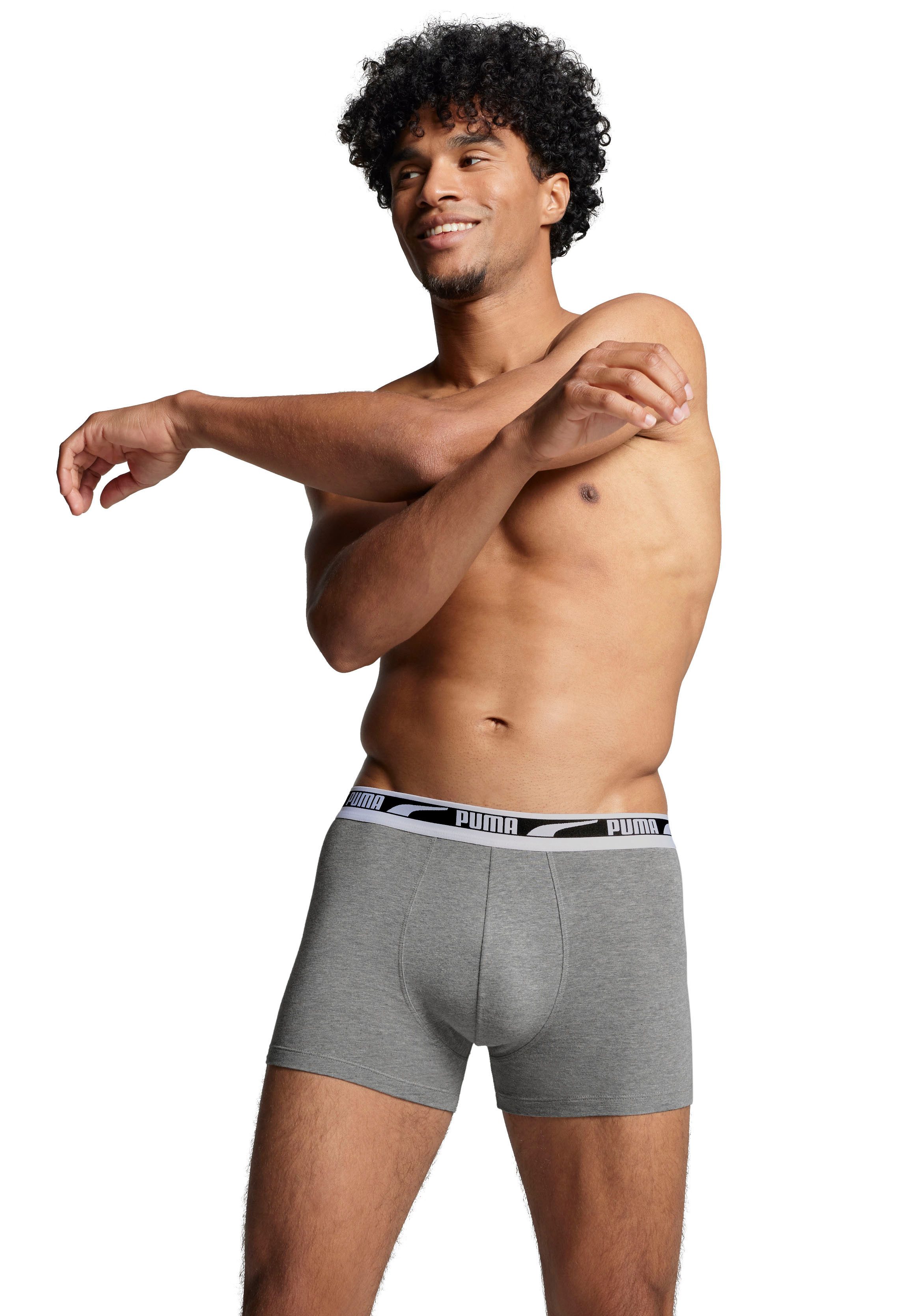 PUMA Boxershort MEN MULTI LOGO BOXER 2P (Set van 2)