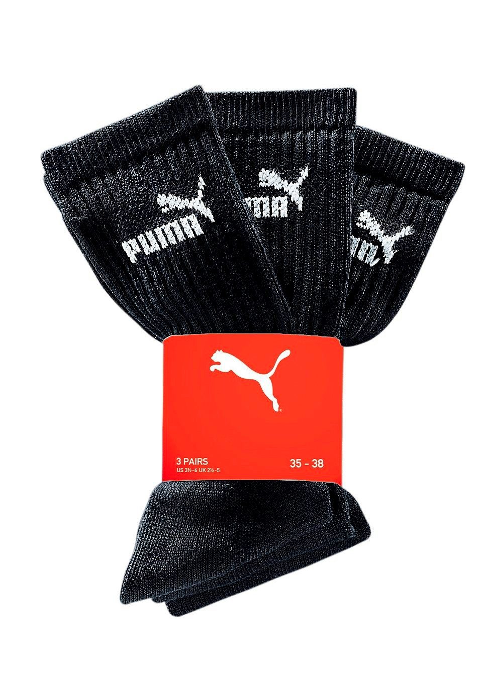 PUMA Vrijetijdssokken Ademend, vochtregulerend, stretchpercentage (3 paar)