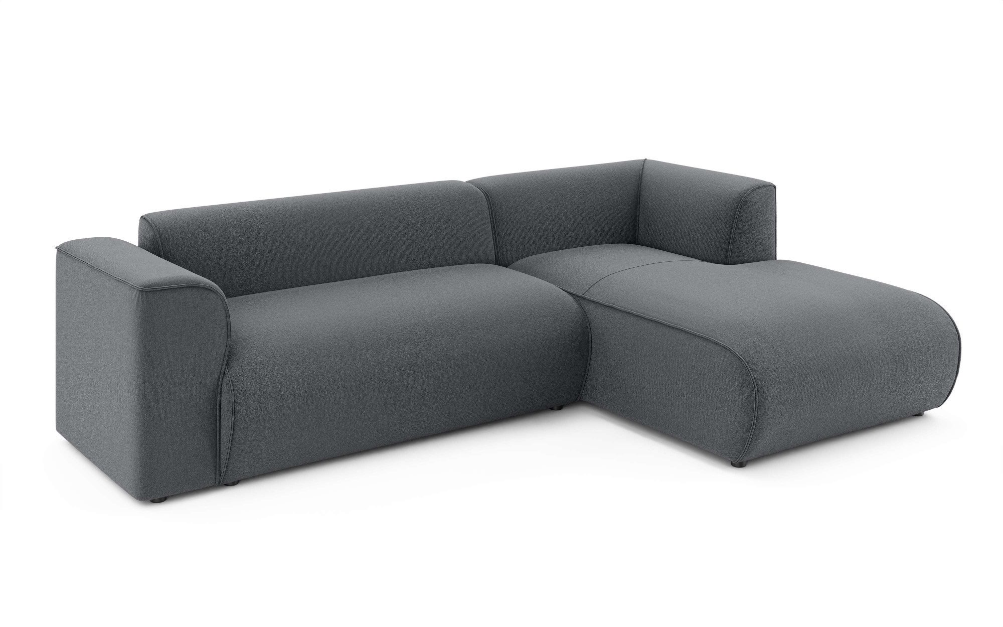 INOSIGN Hoekbank MERID L-vorm (257 cm), tijdloos & stijlvol ontwerp Uitgebreid gepolsterd, in cord, chenille en structuur