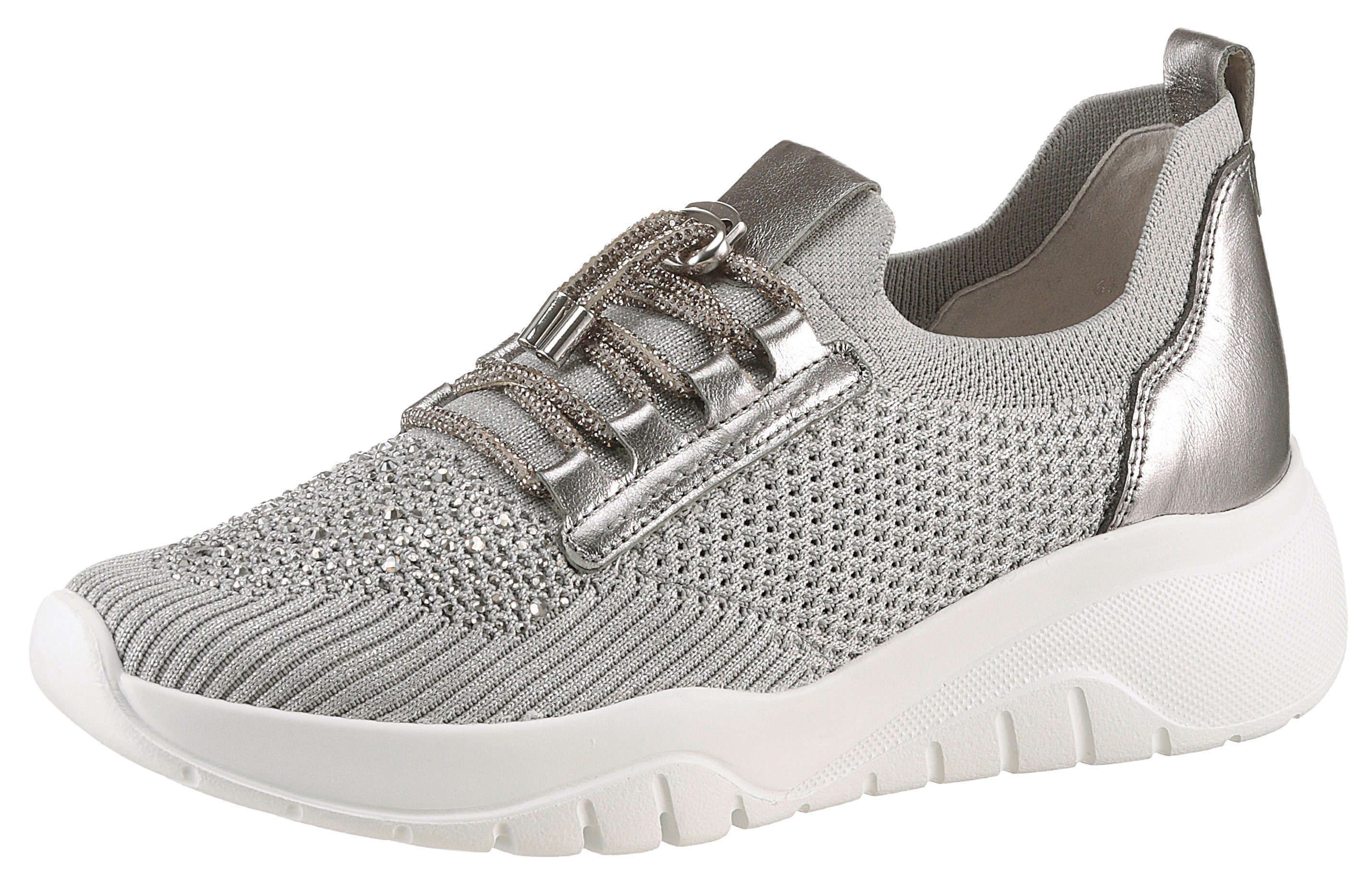 Gabor Slip-on sneakers , vrijetijdsschoen, halfschoen, slipper met best fitting-uitrusting dames lage sneakers maat 40 grijs