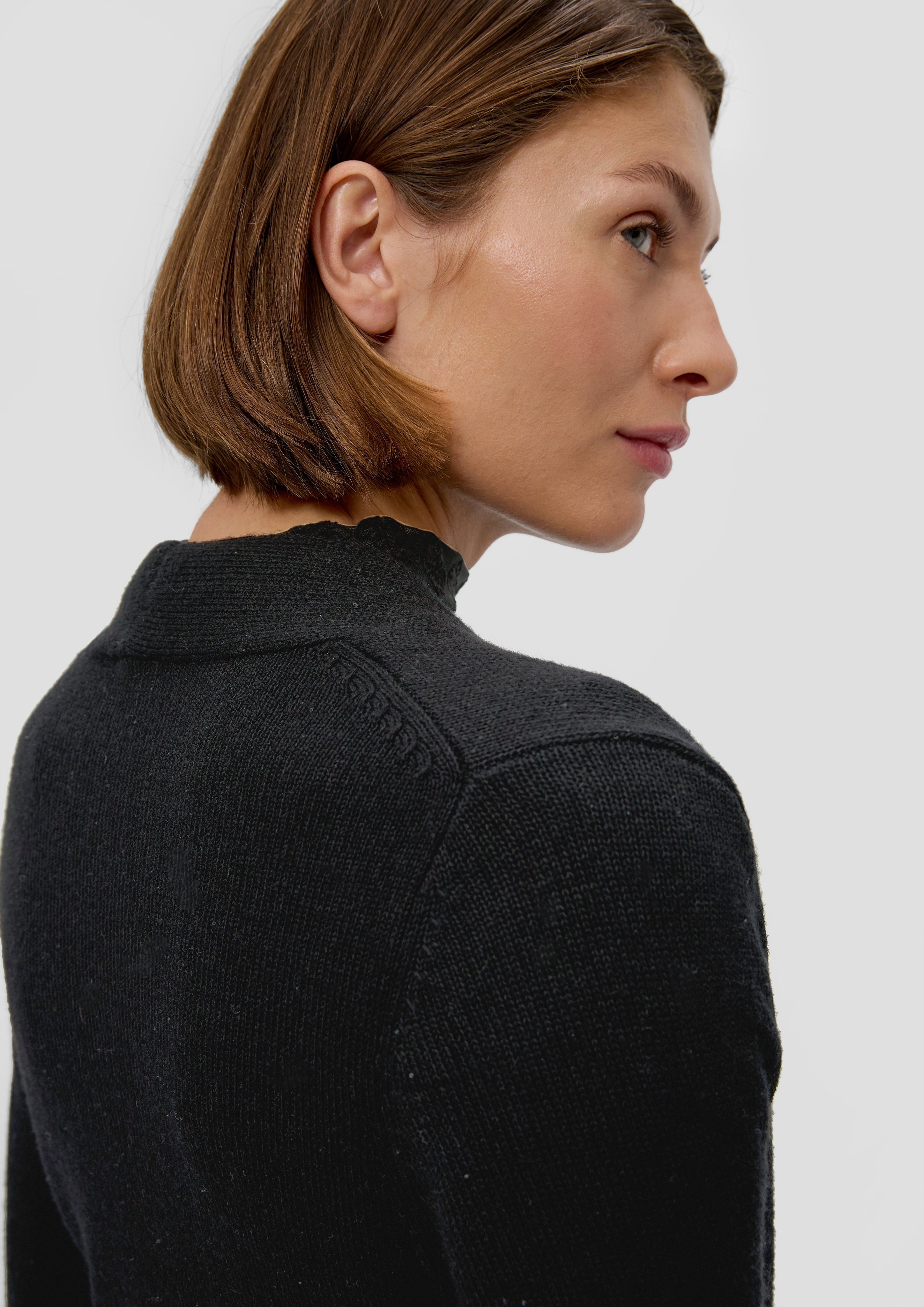 s.Oliver BLACK LABEL Gebreide trui in wikkel-look