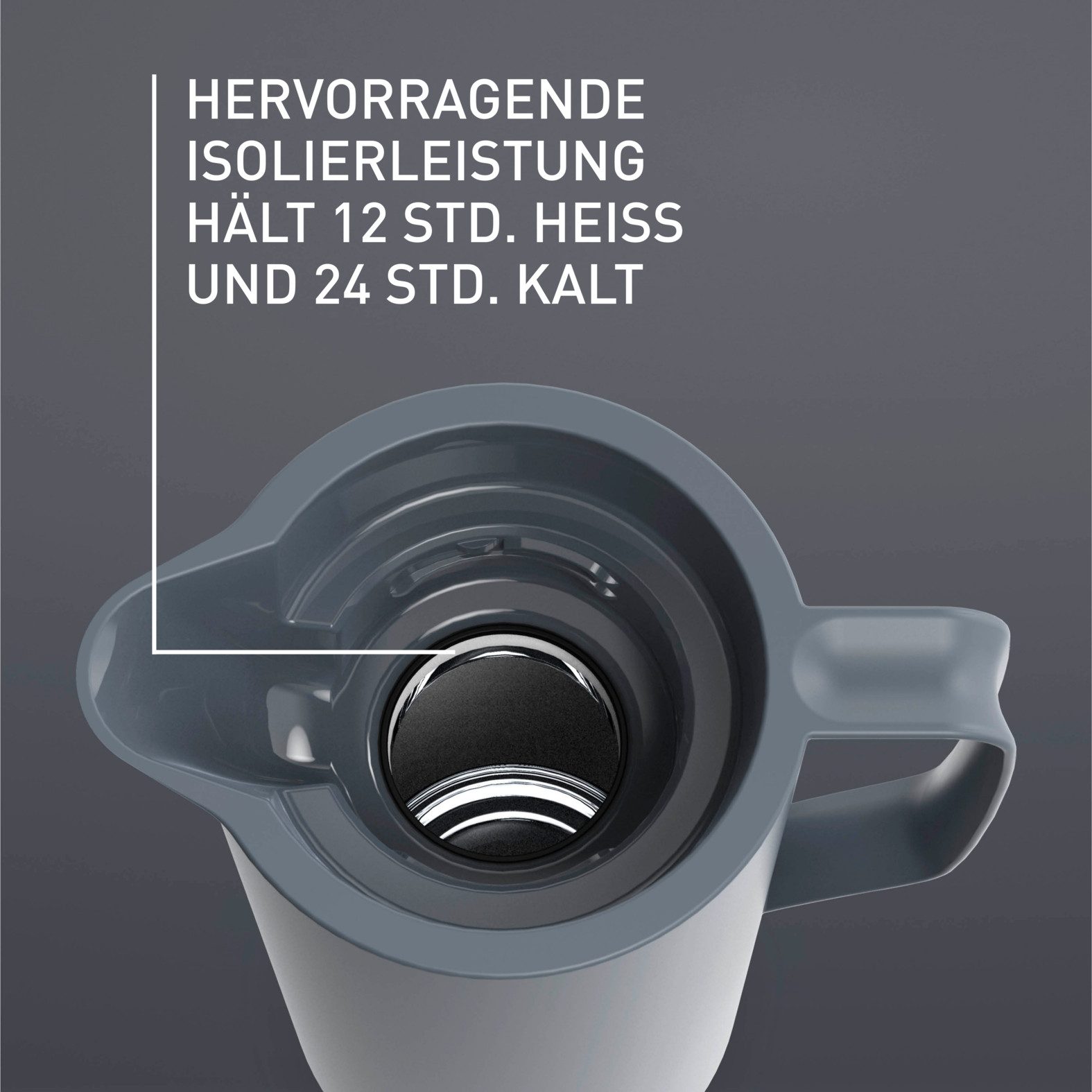 Emsa Thermoskan Motiva in modern design, 100% lekvrij, gemaakt in Duitsland Quick-Press-deksel, eenhandsbediening, ergonomische schroefdeksel