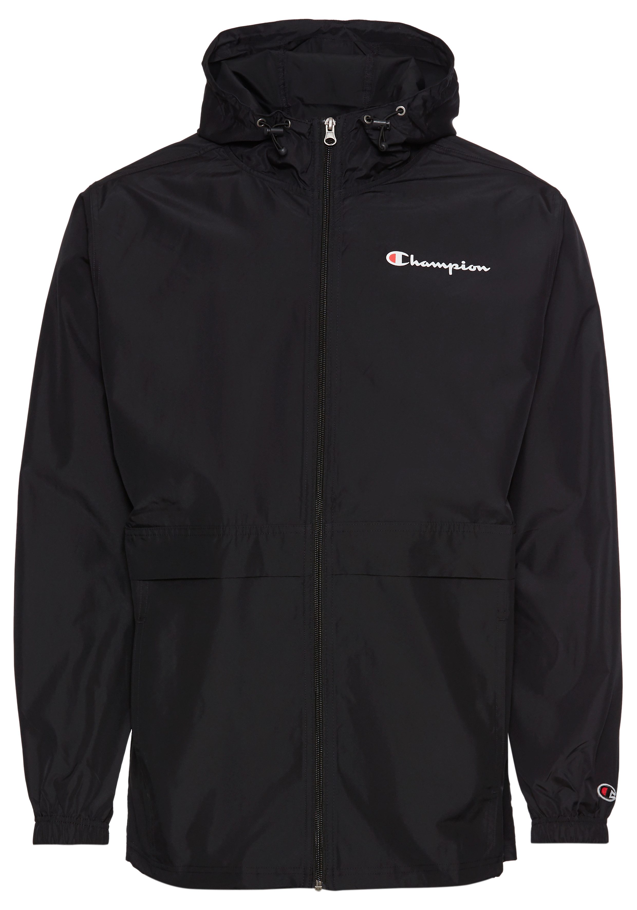 Champion Full Zip Packable Jacket Black- Heren Black