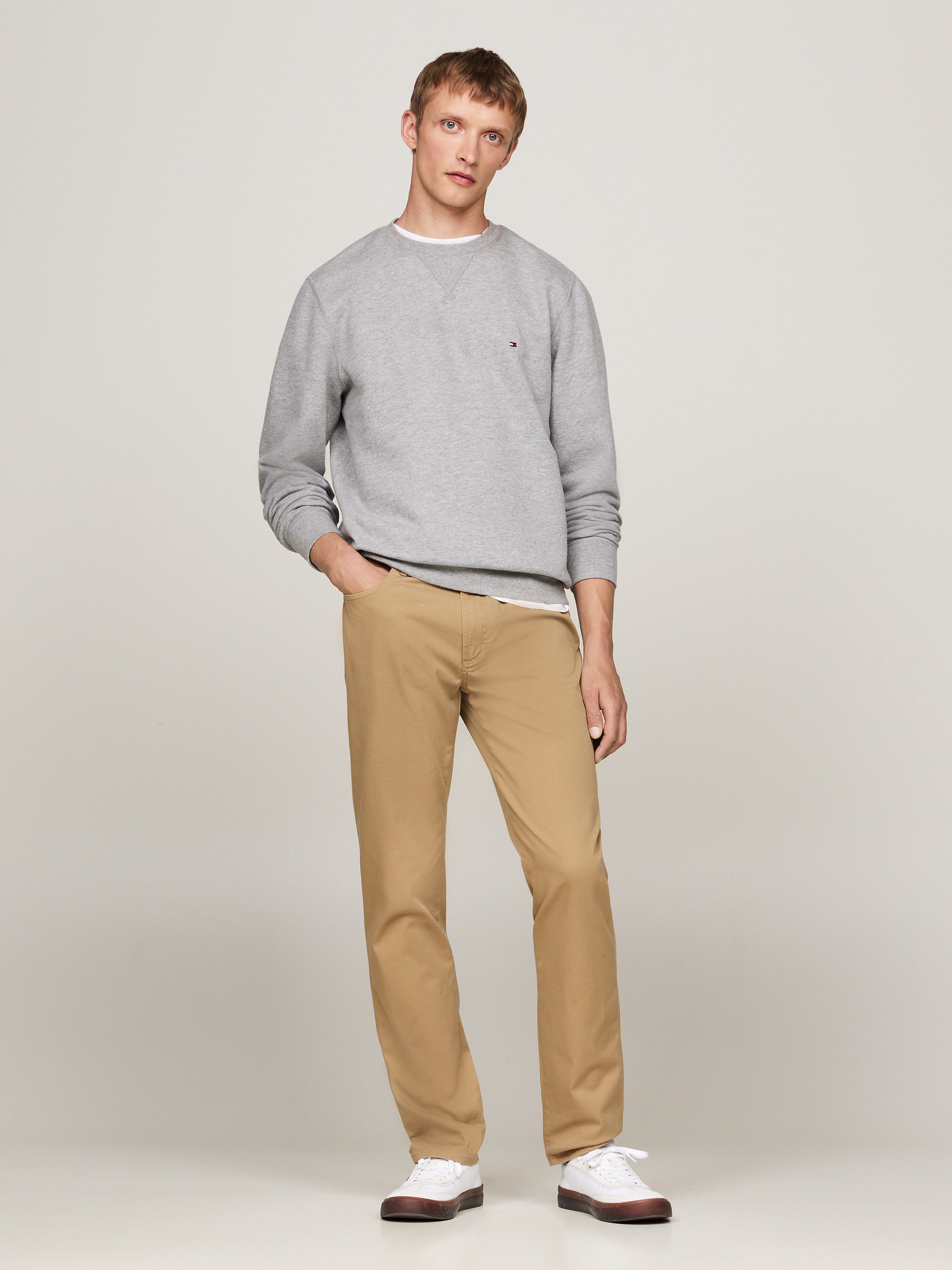 Tommy Hilfiger Sweatshirt ESSENTIAL FLEECE CREWNECK met tommy hilfiger logoborduursel