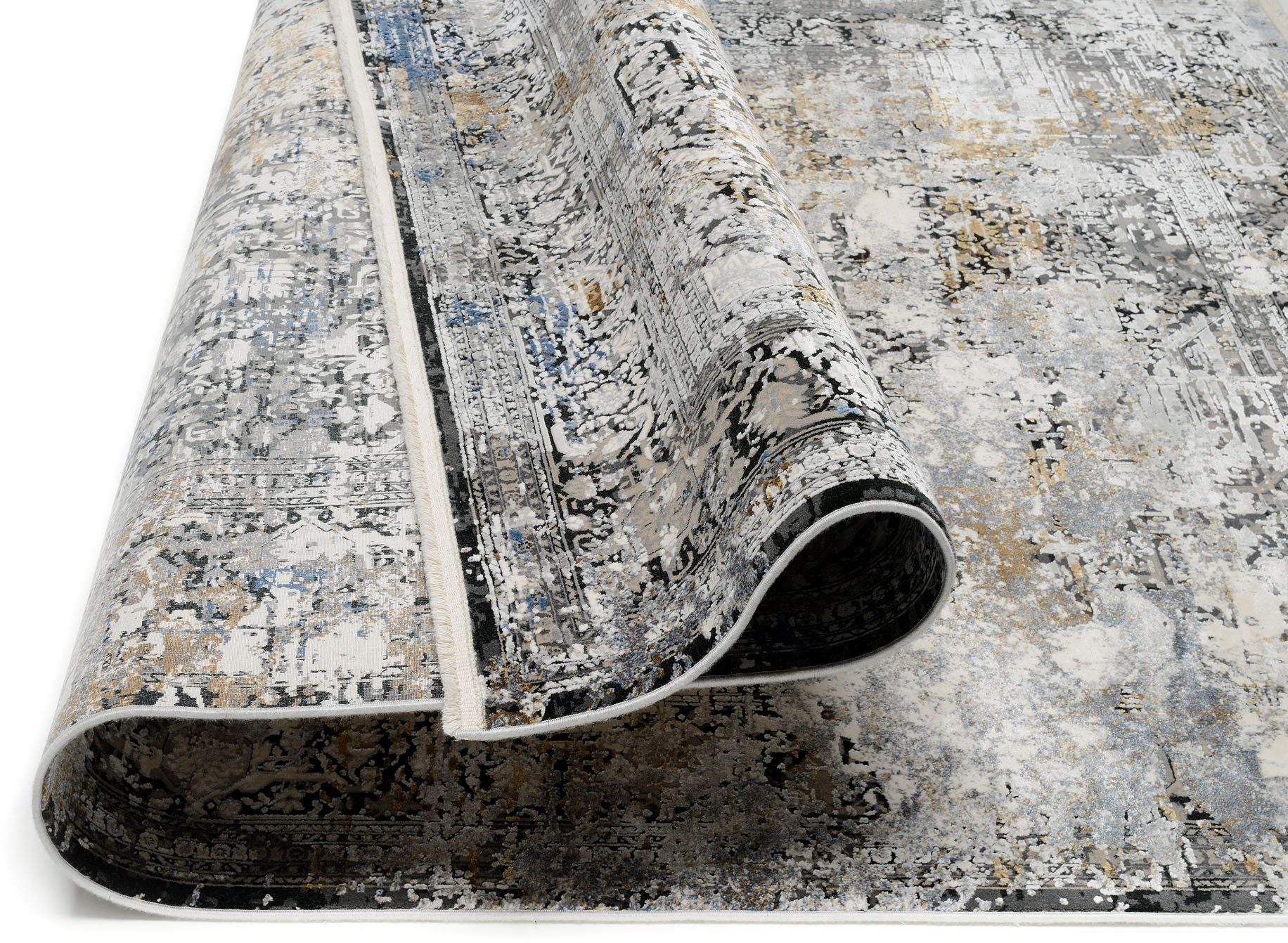 OCI DIE TEPPICHMARKE Vloerkleed IMPRESSION CASSINA Vintage, fijne franjes, lichte glans door viscose, woonkamer