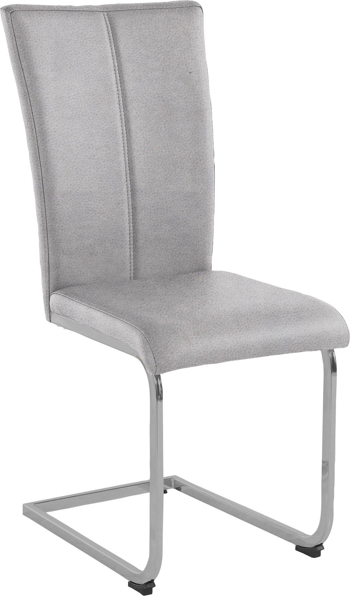Home affaire Vrijdragende stoel Nils Stoel belastbaar tot 120 kg, frame metaal in chroom-look of zwart (set, 2 stuks)
