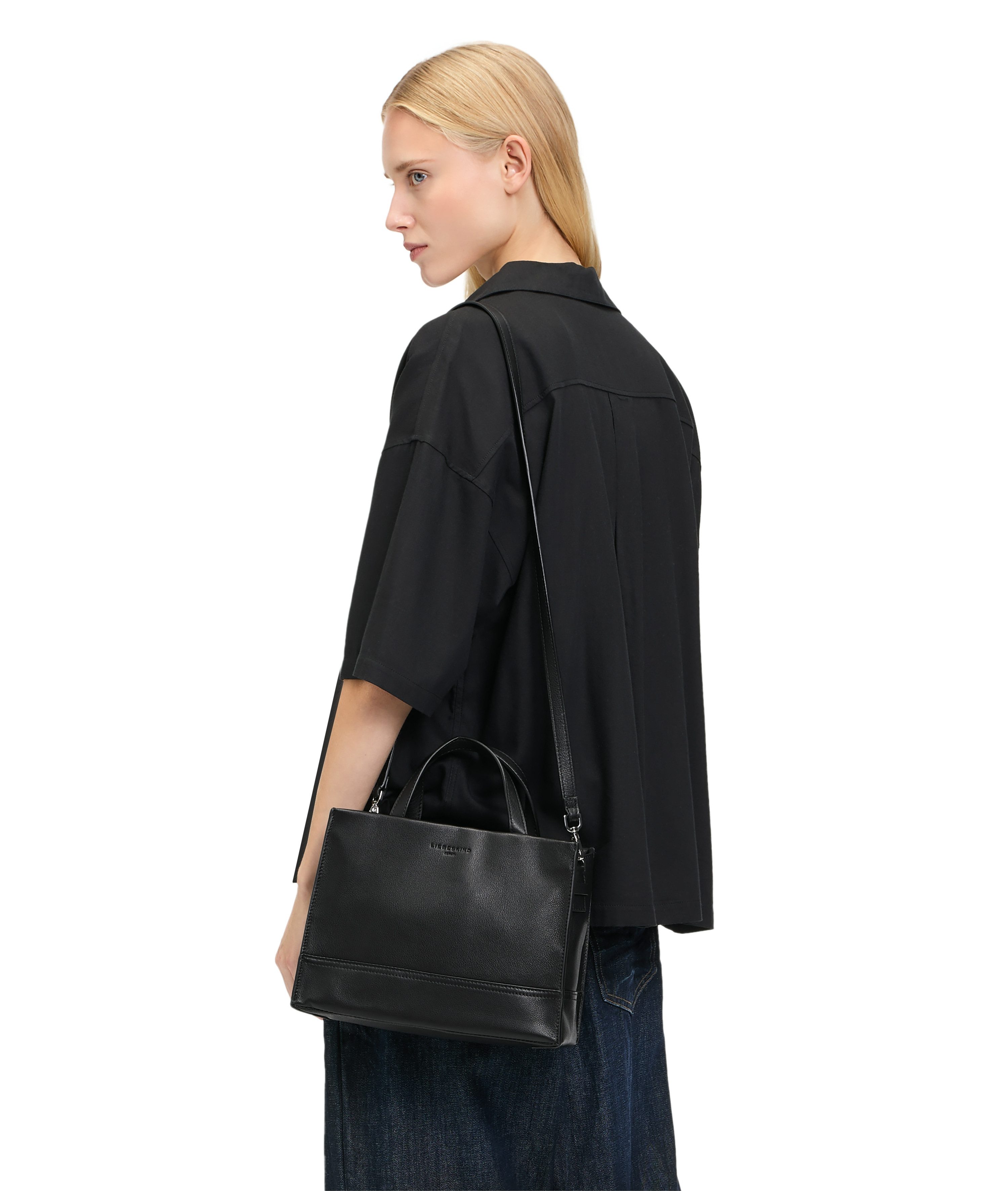 Liebeskind Berlin Tas Satchel M LOU 2 3D LEATHER Schoudertas handtas dames schoudertas