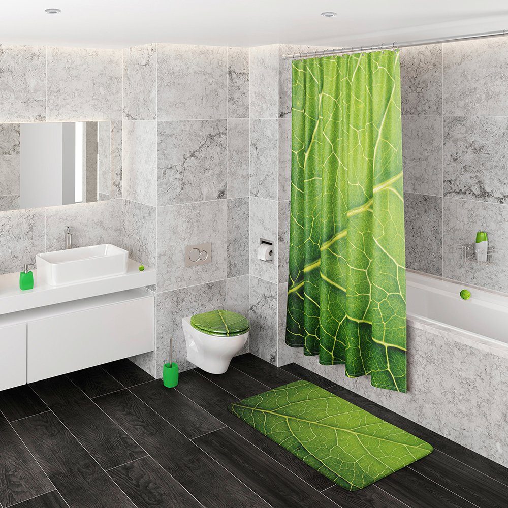 Sanilo Set badkameraccessoires Blad bestaand uit toiletzitting, badmat en wastafelplug (complete set, 3-delig)