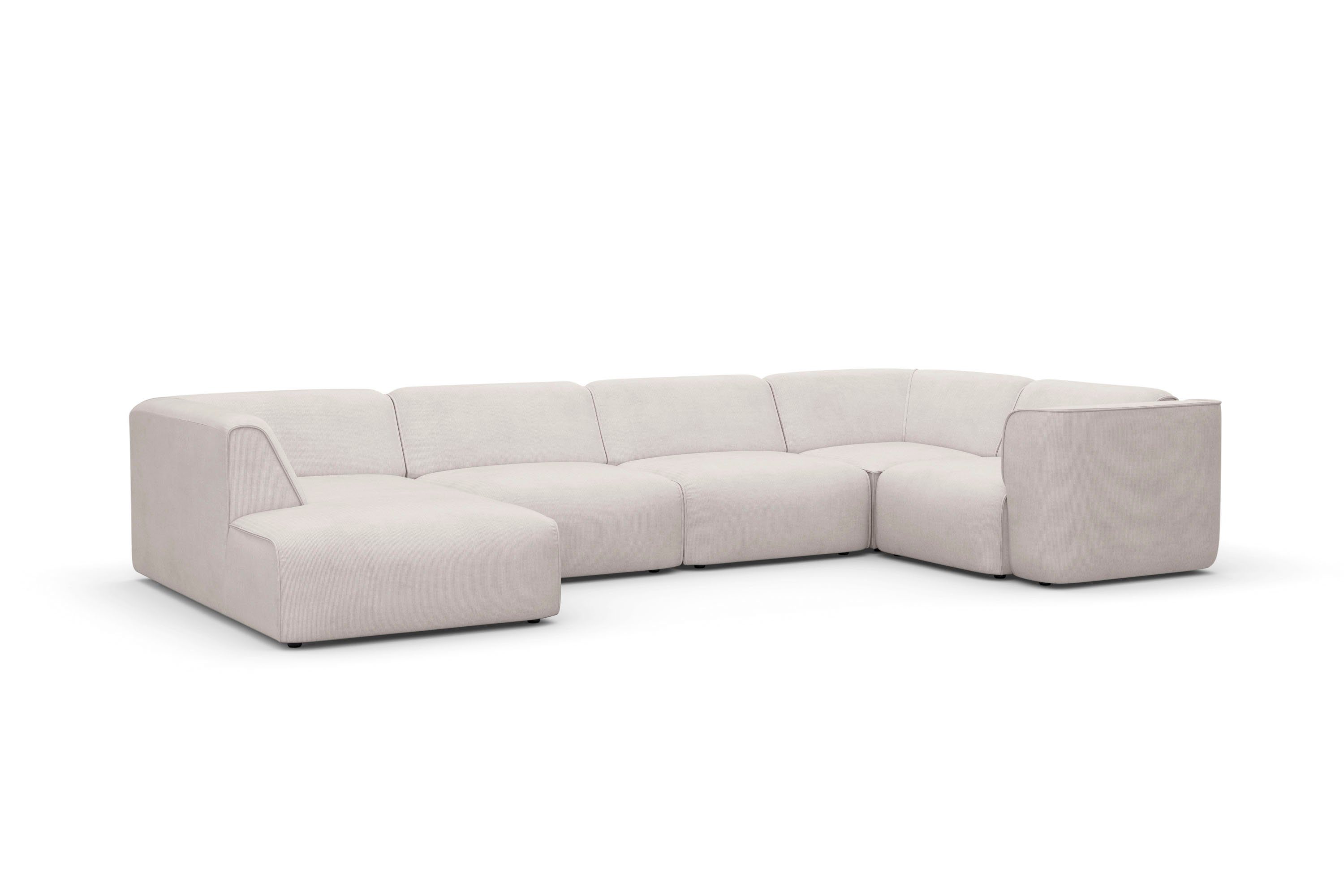 RAUM.ID Zithoek Merid U-vorm, altijd uitbreidbaar met modules, B/D/H: 367/206/70 cm
