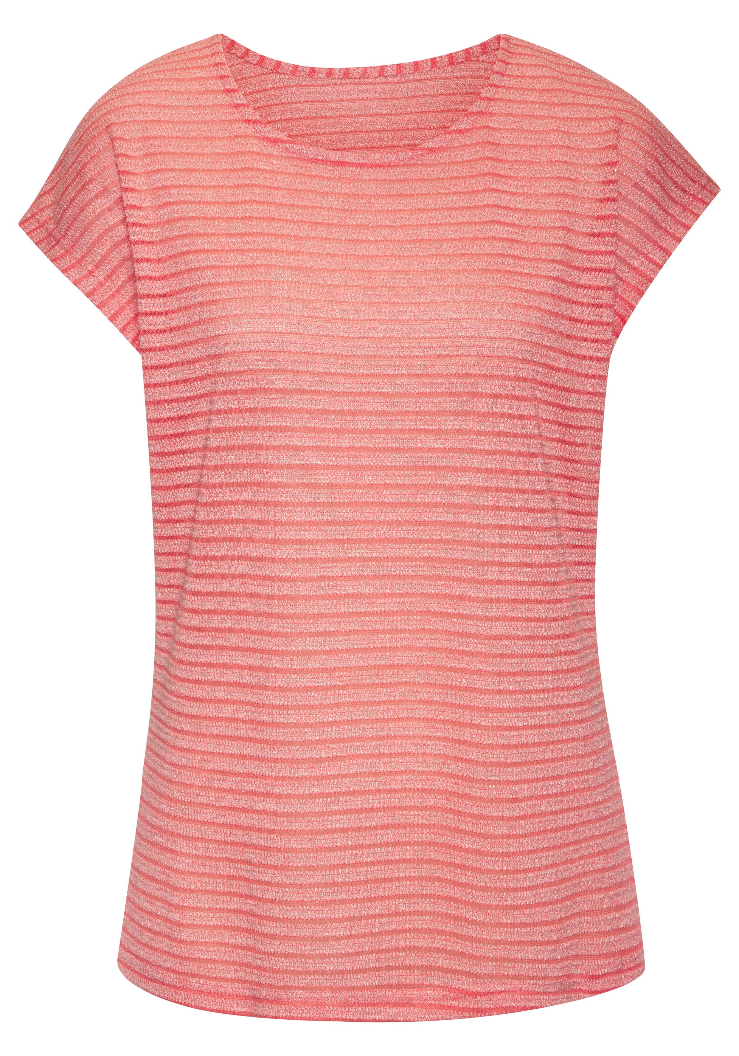 Vivance Shirt met korte mouwen In streep-look van onderhoudsvriendelijke viscosekwaliteit (Set van 2)