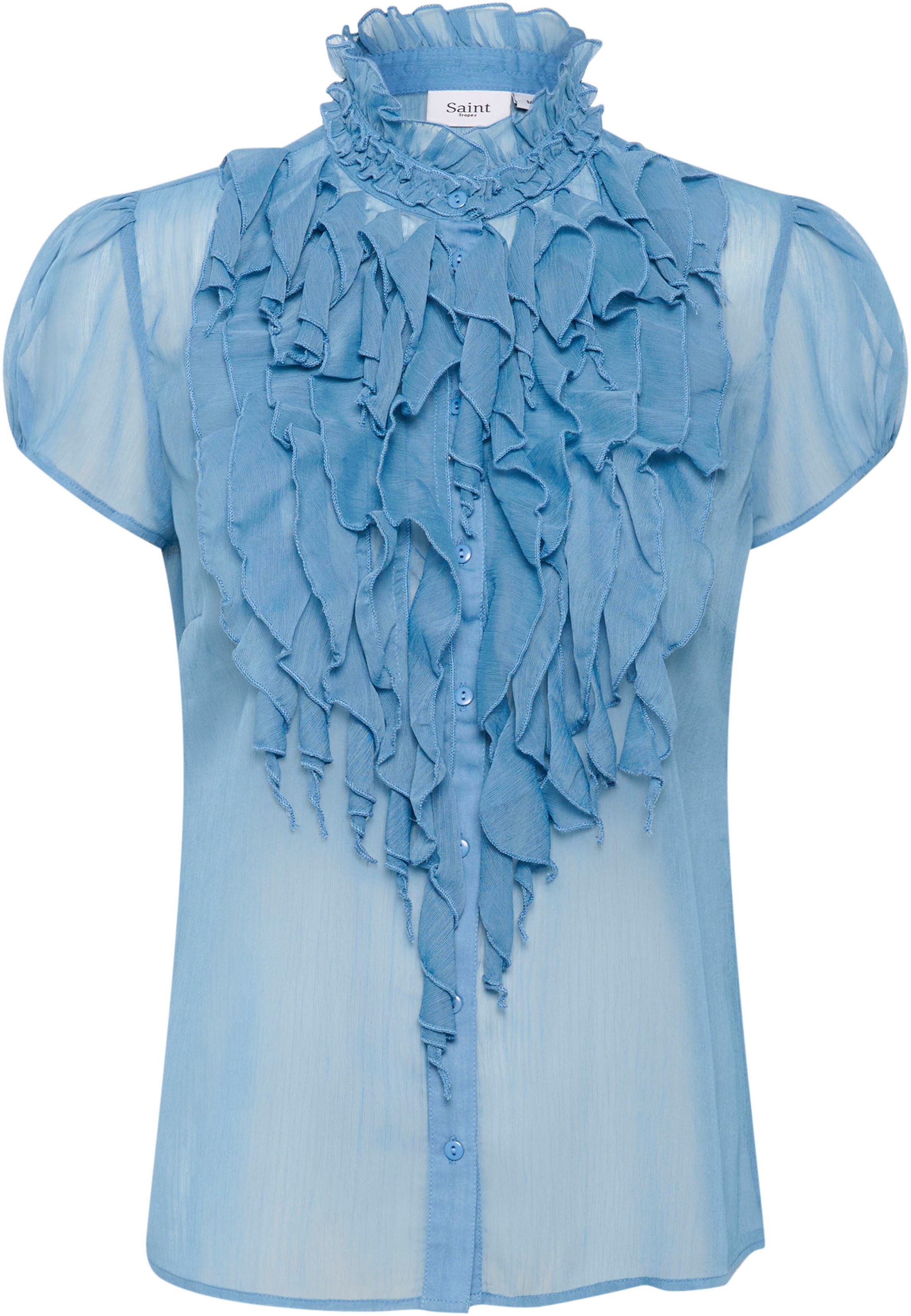 Saint Tropez Blouse met ruches LiljaSZ Crinkle SS Shirt
