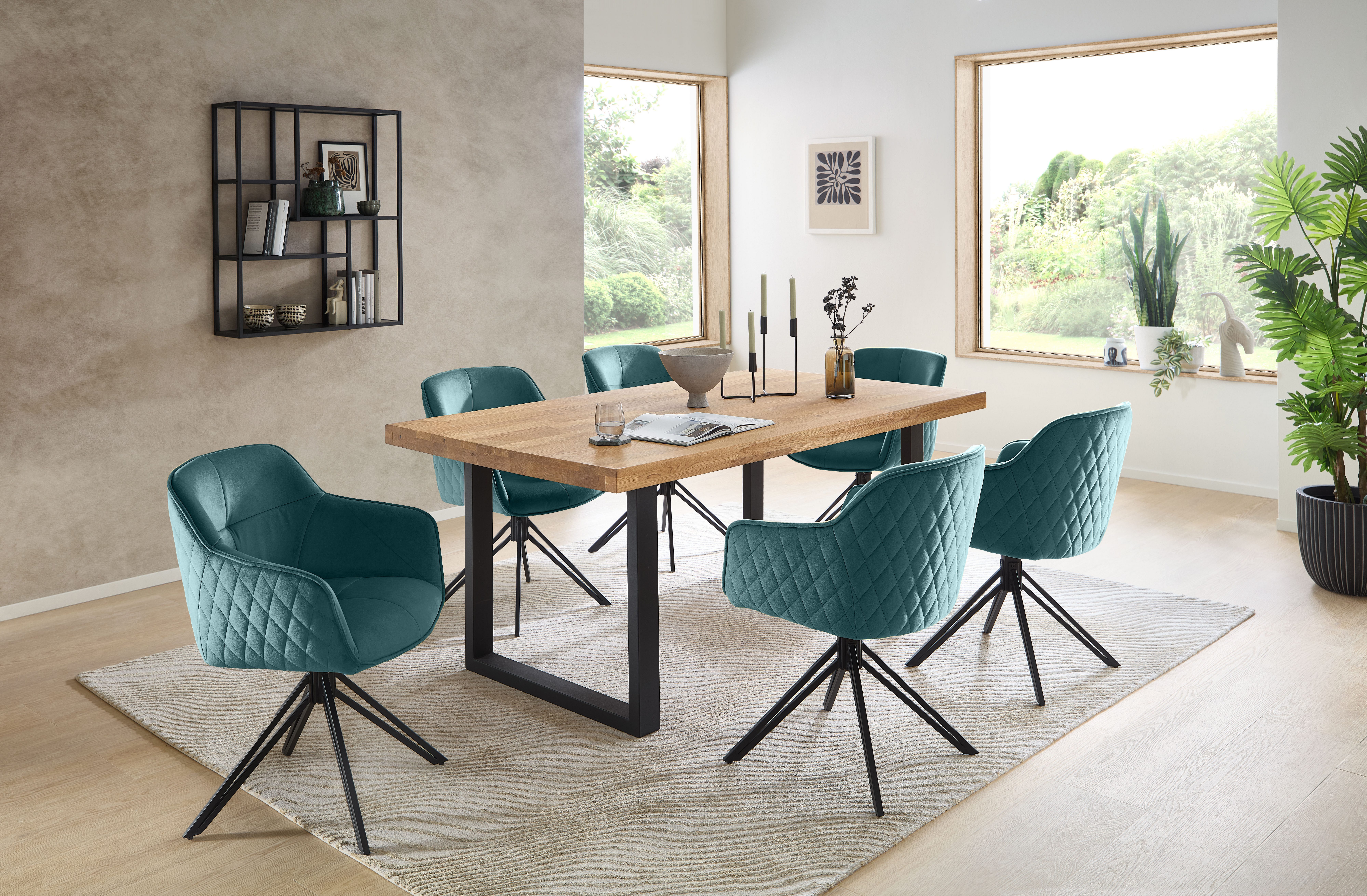Stolkom Eettafel Chris eettafel eik massief hout, BxHxD 110x47x70 cm
