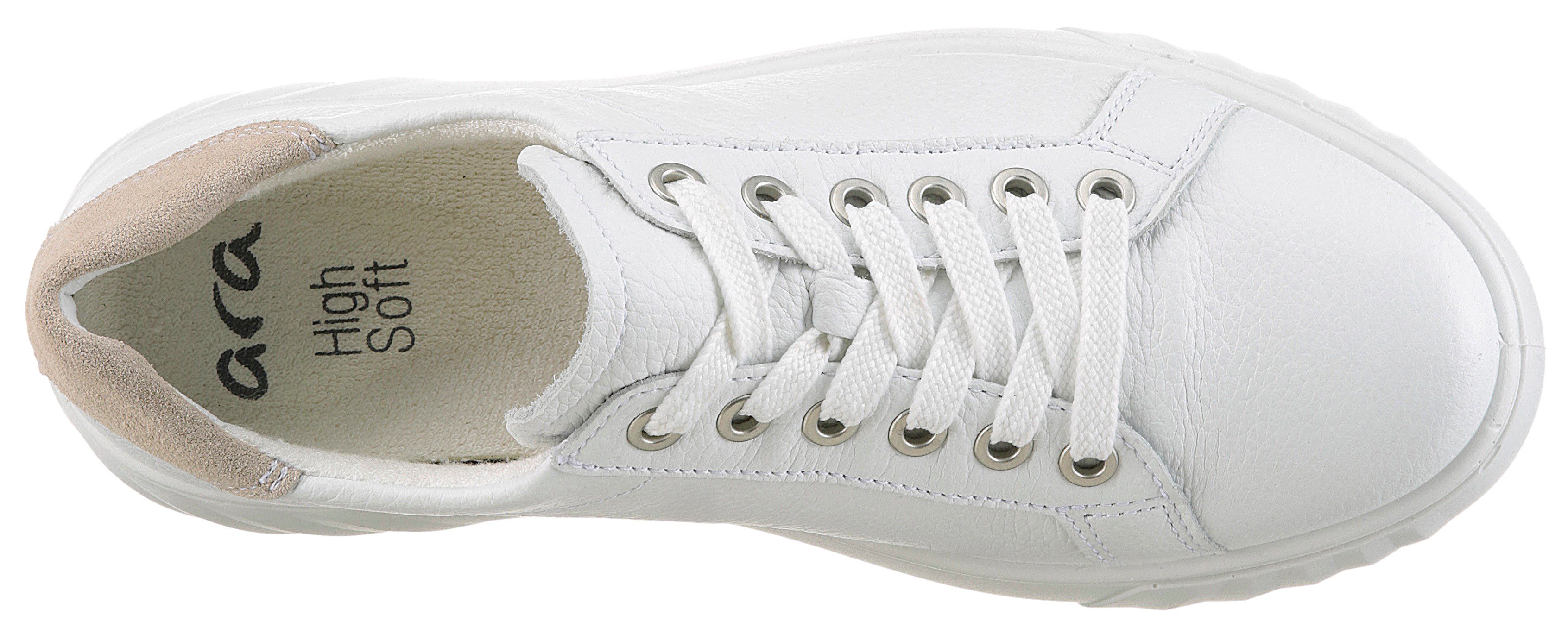 Ara Plateausneakers Monaco , vrijetijdsschoen, lage schoen, veterschoen, met verwisselbaar voetbed, h-breedte