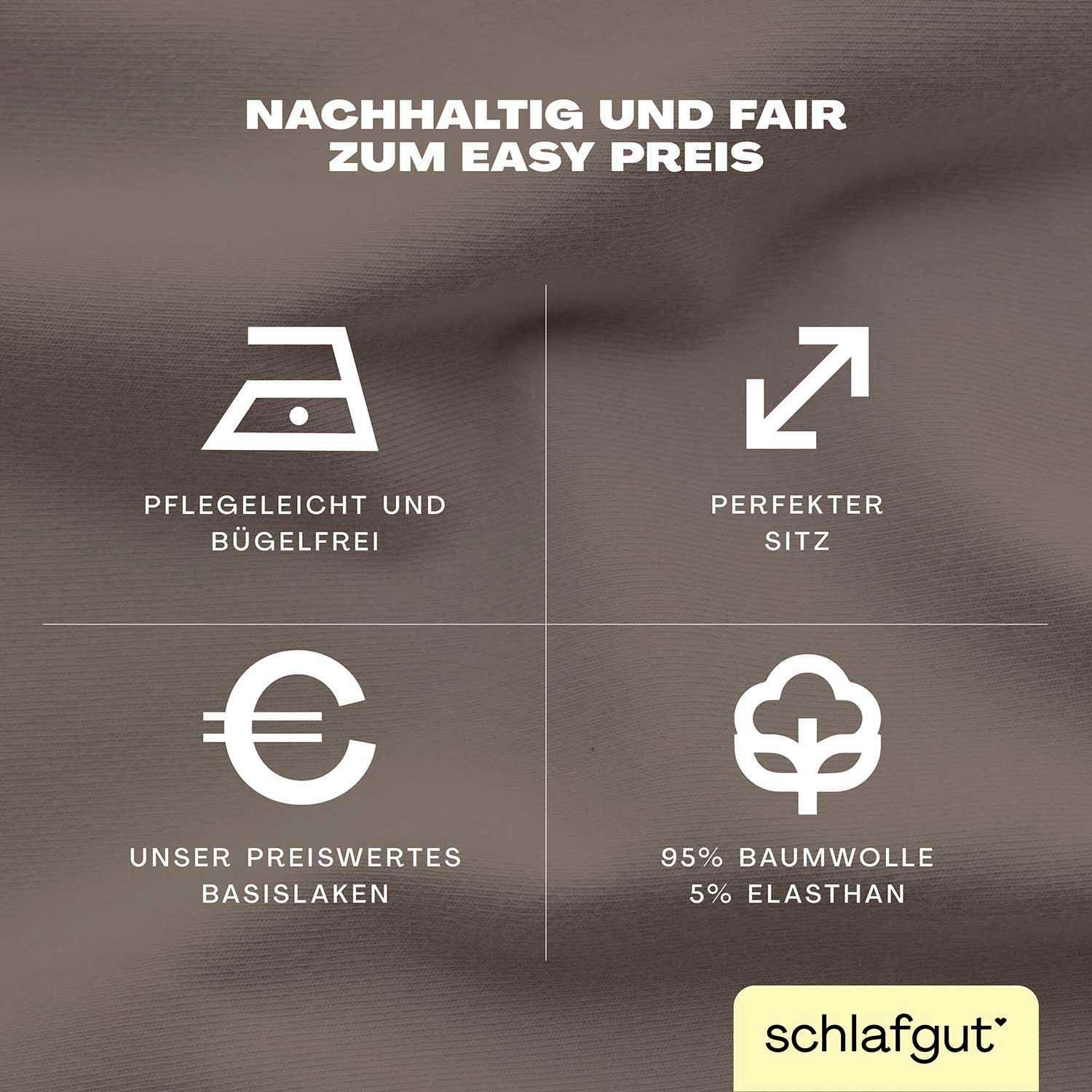 Schlafgut Hoeslaken EASY jersey elastaan MADE IN GREEN by OEKO-TEX® (1 stuk)