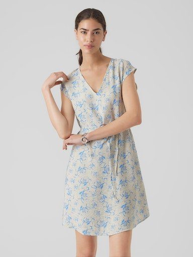 Vero Moda Mini-jurk VMIRIS S-L V-NECK SHORT DRESS WVN NOOS