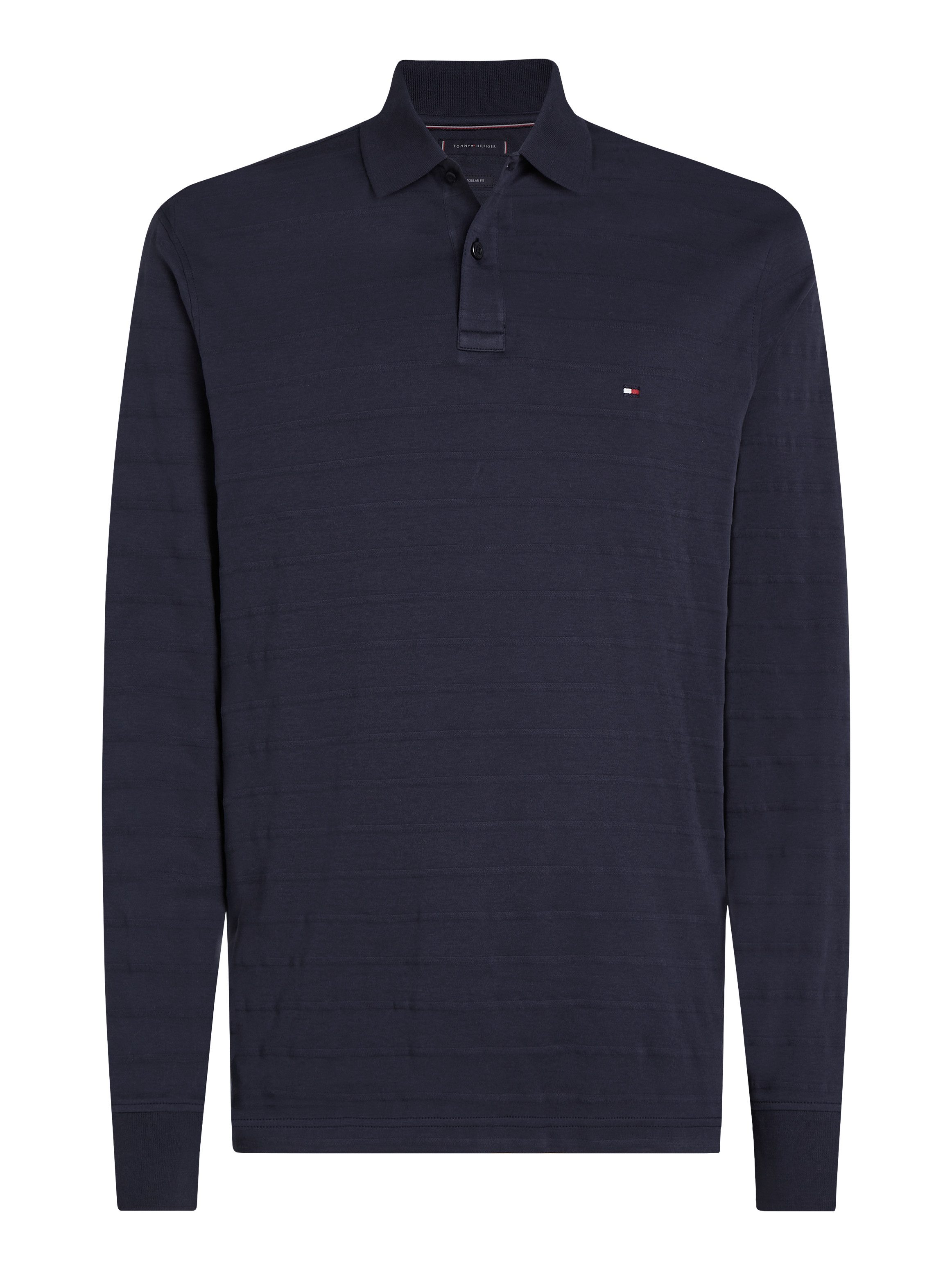 Tommy Hilfiger Poloshirt met lange mouwen MERC JACQUARD STRIPE LS REG POLO