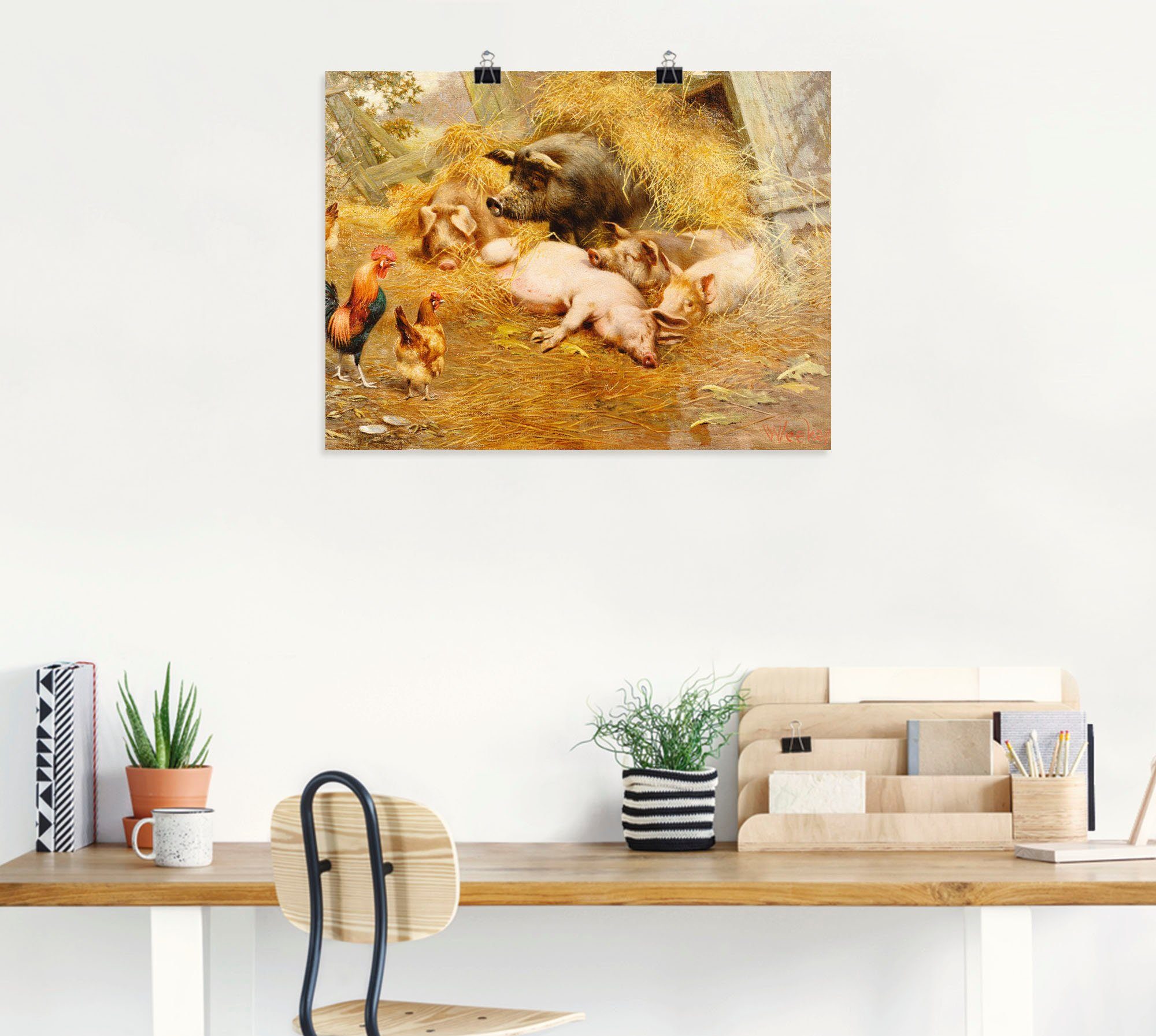 Artland Artprint Gelukkige dieren. als artprint op linnen, poster in verschillende formaten maten