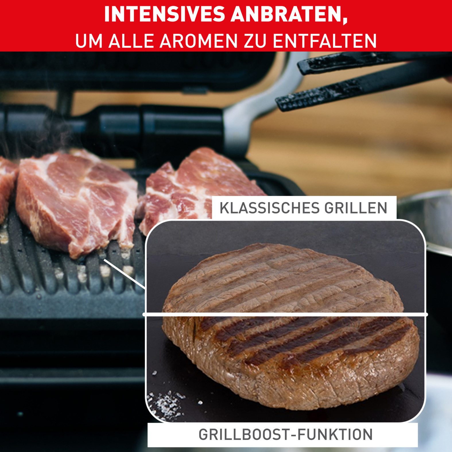 Tefal Contactgrill OptiGrill Elite XL, vaatwasserbestendige platen Countdown tot perfect resultaat, extra Grillboost voor grill-strepen