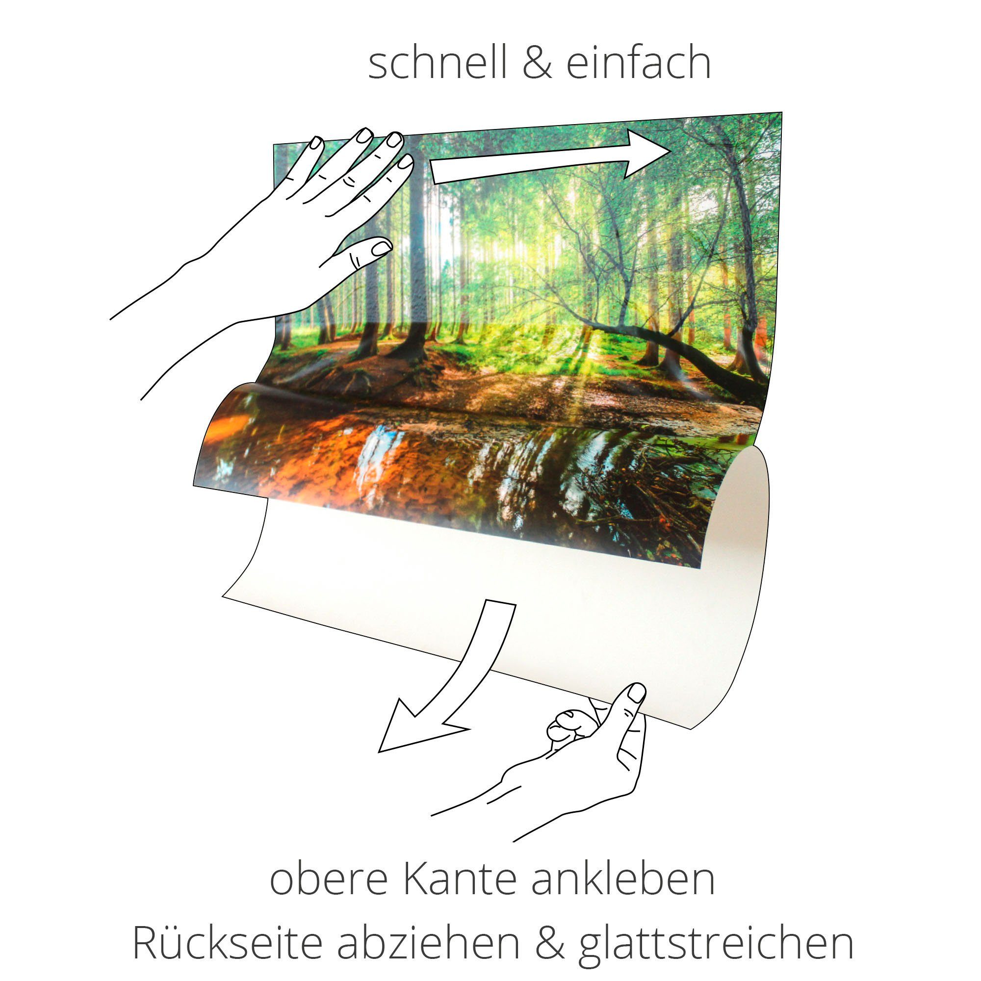 Artland Artprint Aanzicht van kleurrijke havanna auto’s als artprint van aluminium, artprint op linnen, muursticker, verschillende maten