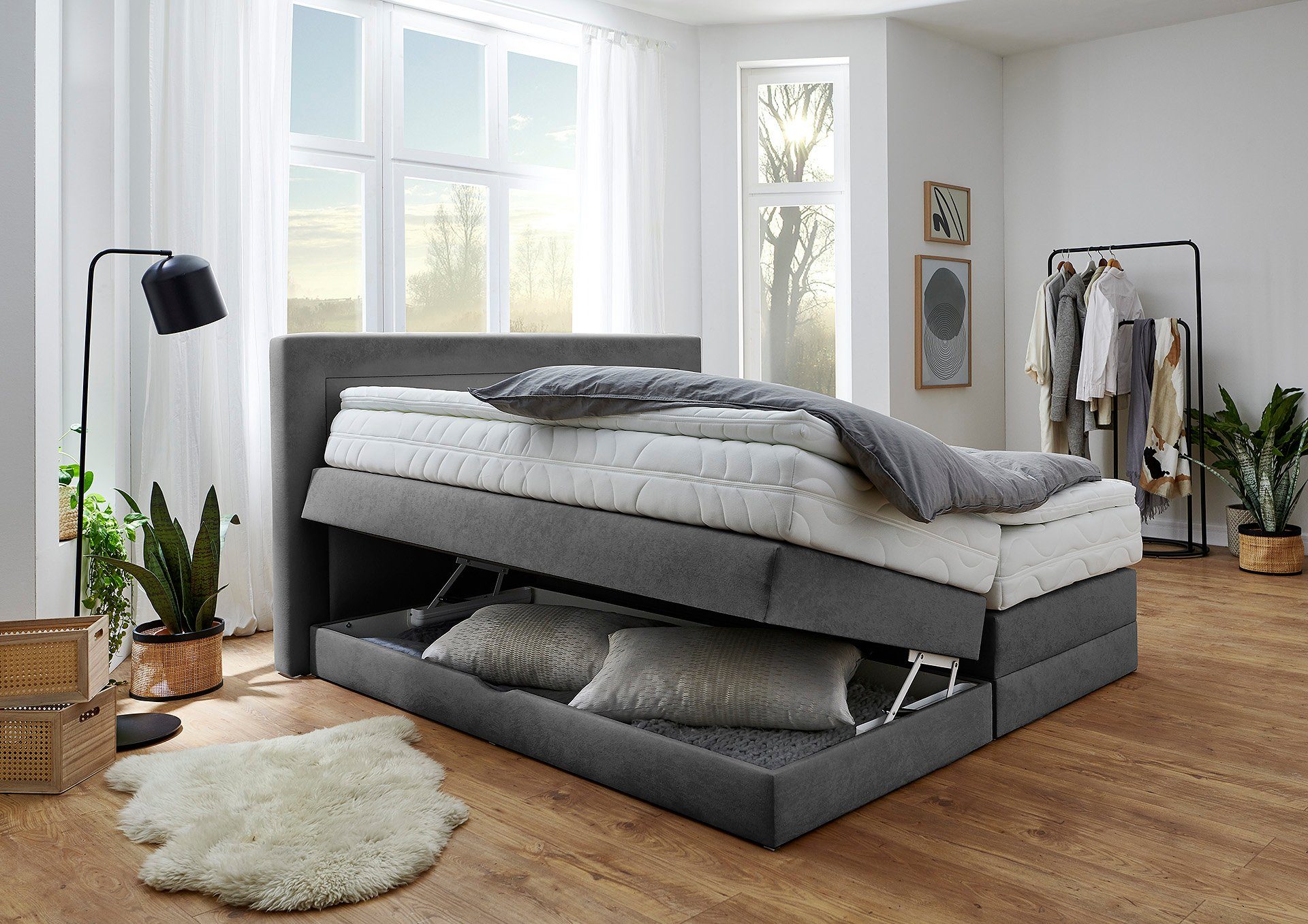 Westfalia Polsterbetten Boxspring naar keuze met bedkist en topmatras