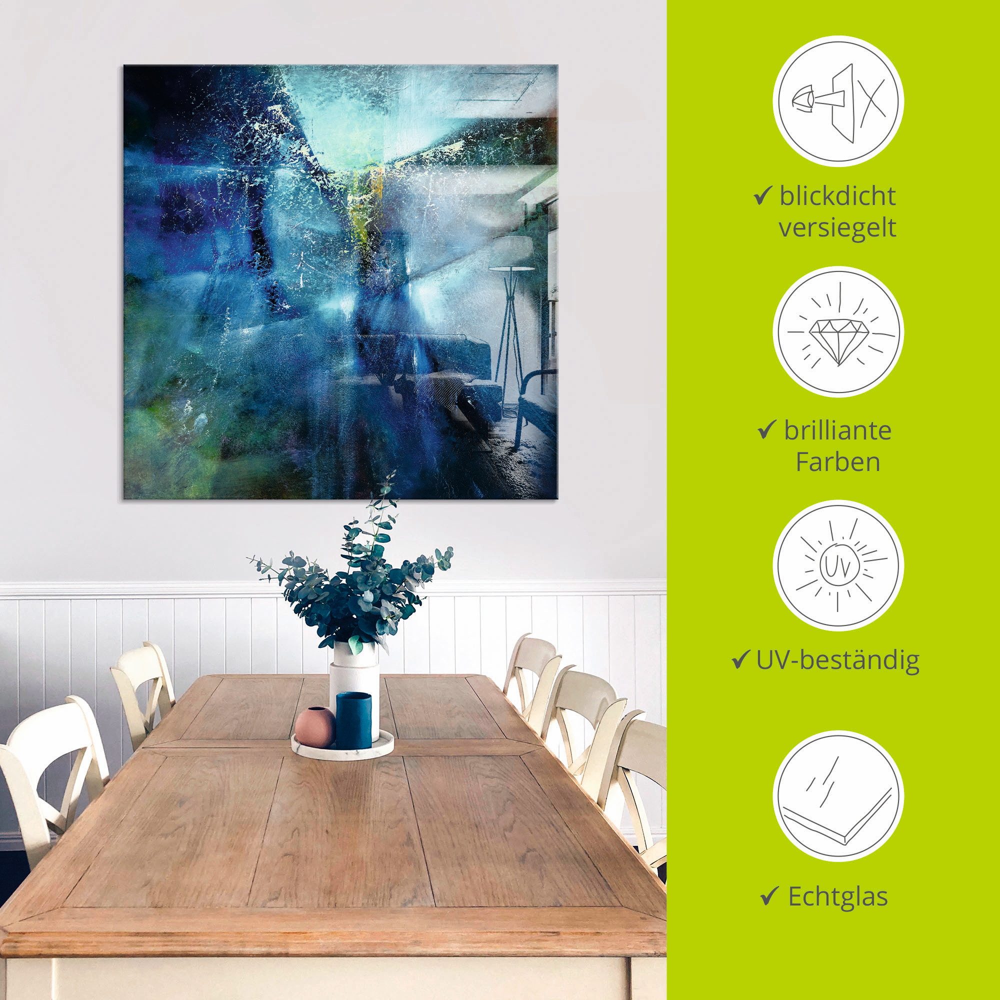 Artland Print op glas En ik droomde dat ik vloog