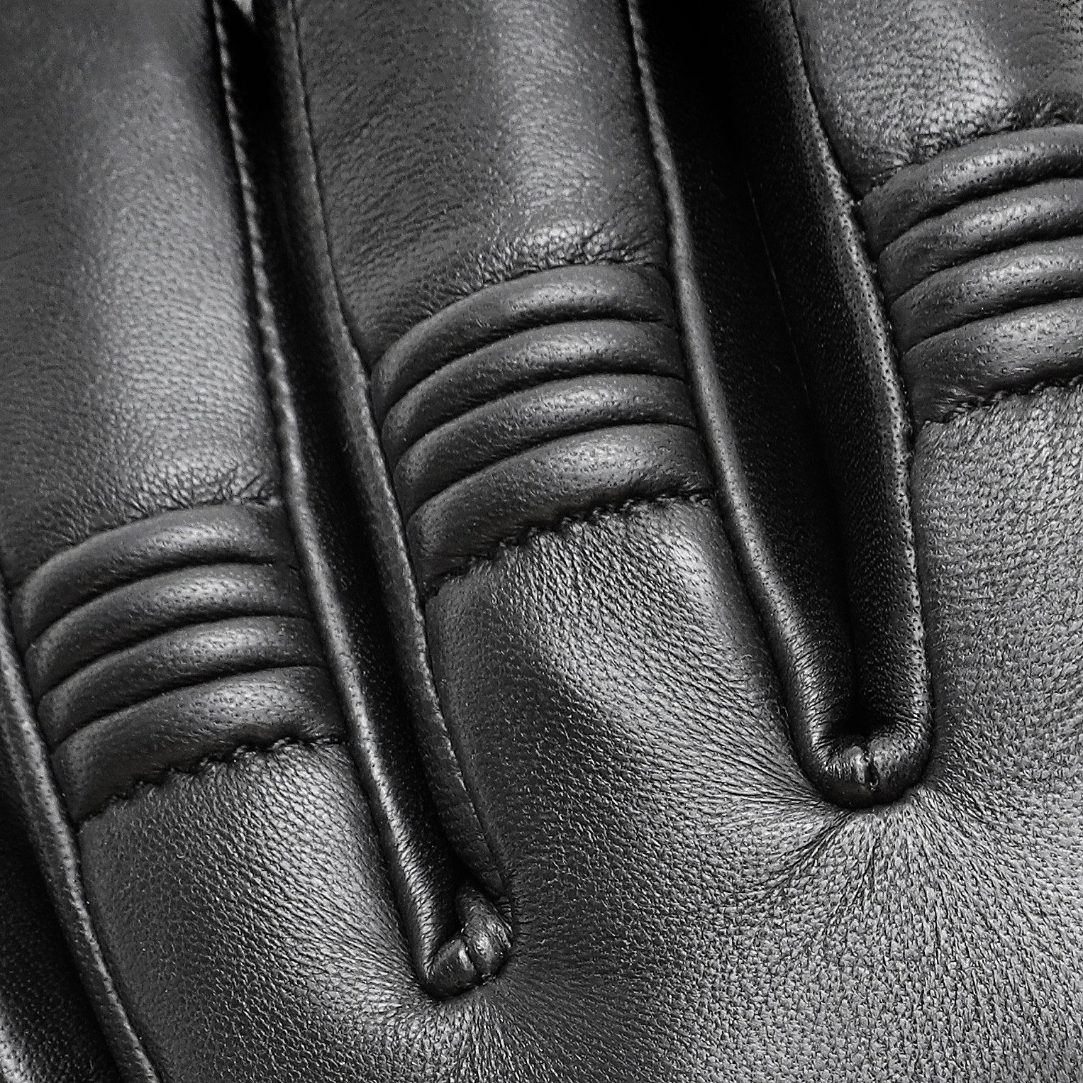 PEARLWOOD Leren handschoenen met stijlvolle decoratieve naden