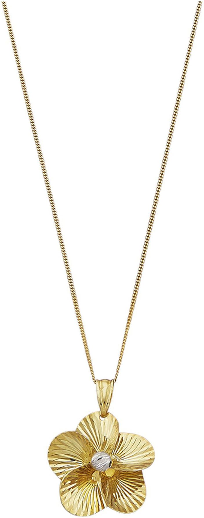 Firetti Ketting met hanger Sieraad cadeau zilver 925 halssieraad halsketting bloem dames kettingen goud(kleur)