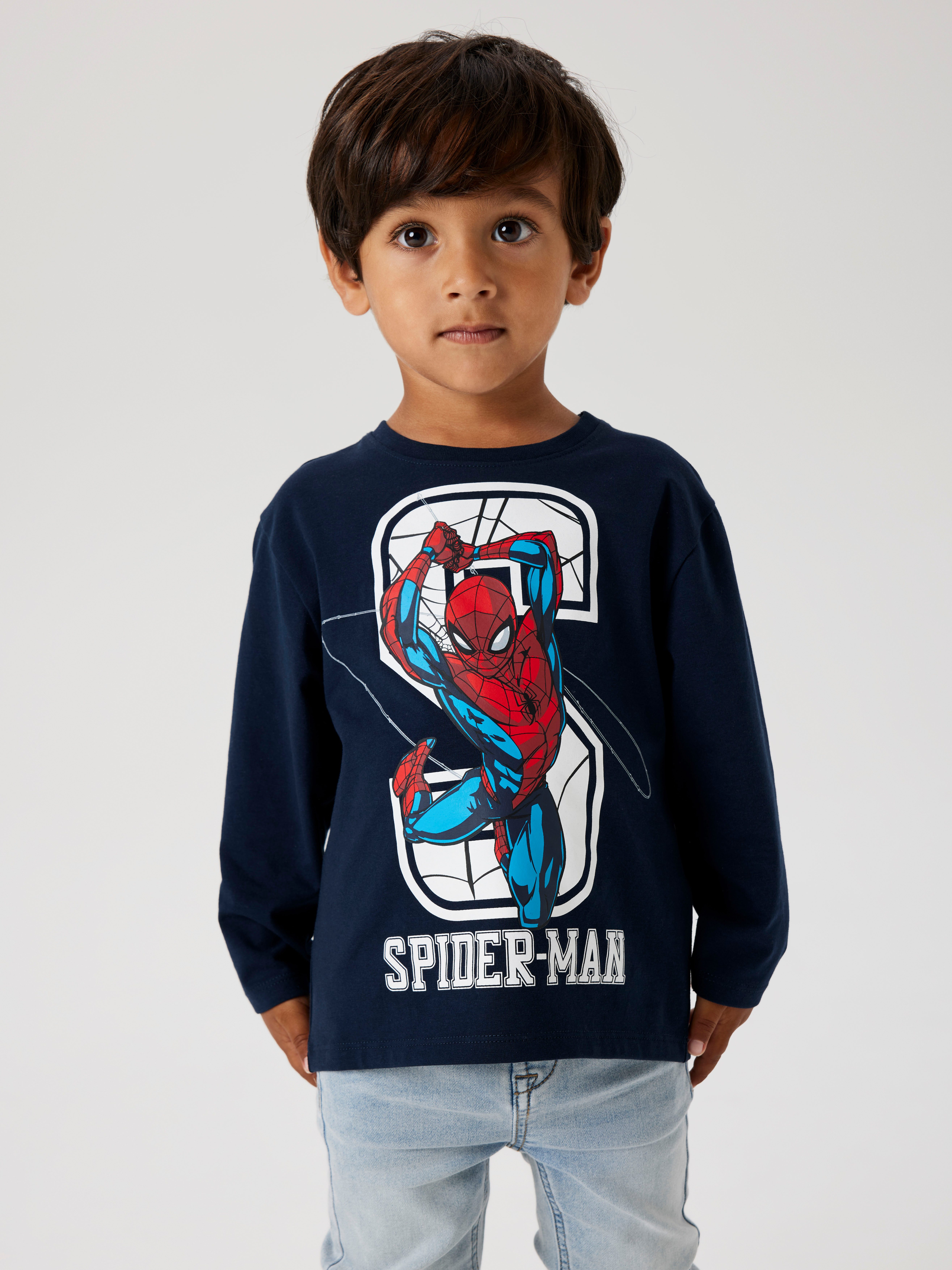 Name It Shirt met lange mouwen NMMNITIN SPIDER NREG LS TOP NOOS MAR