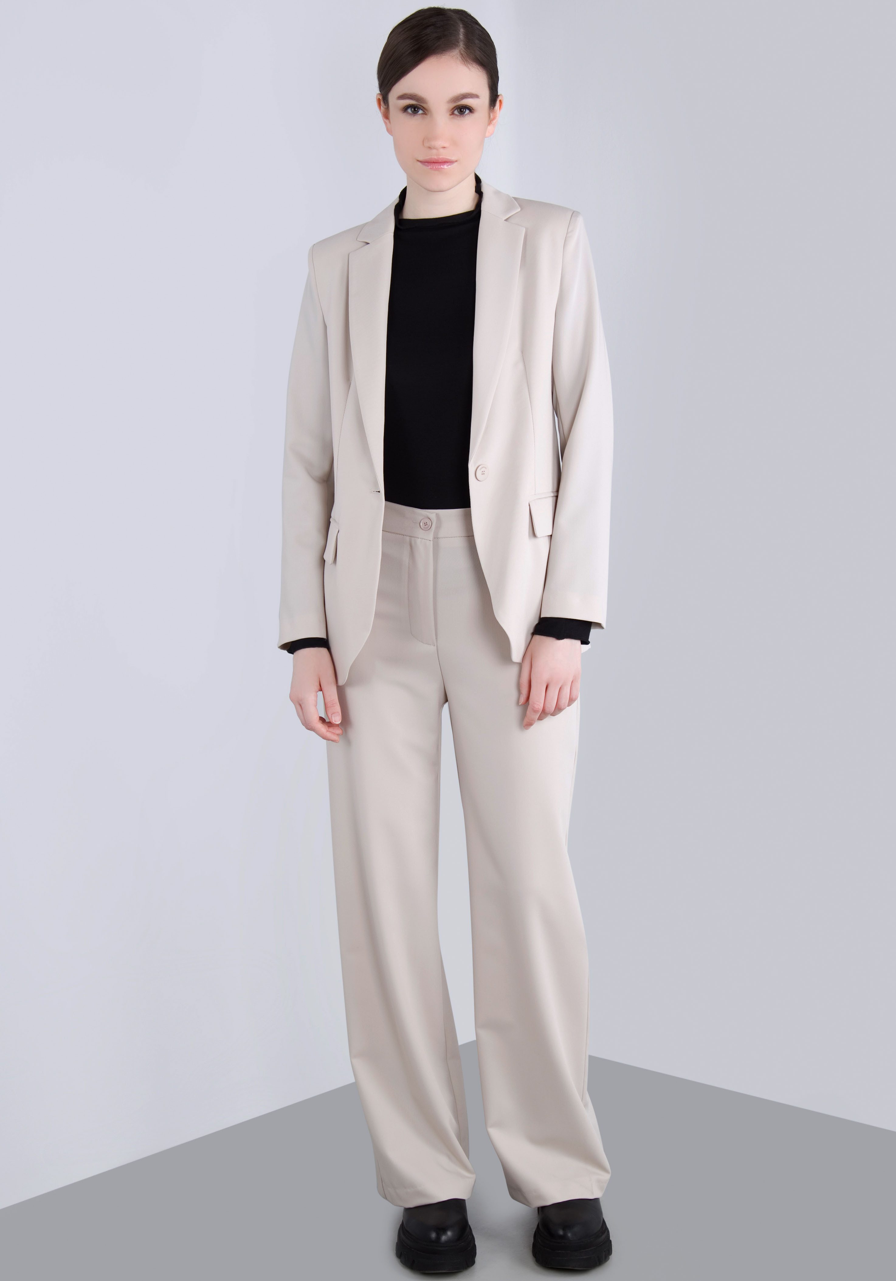 IMPERIAL Stoffen broek casual wijde broek met elastische tailleband aan de achterkant