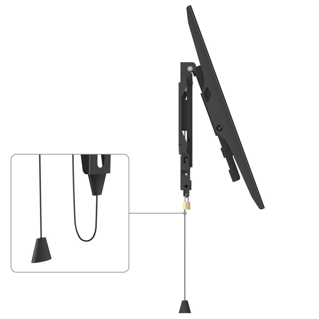 Hama Tv-wandhouder Wandbeugel (kantelbaar, 32"- 65", VESA 400x400)