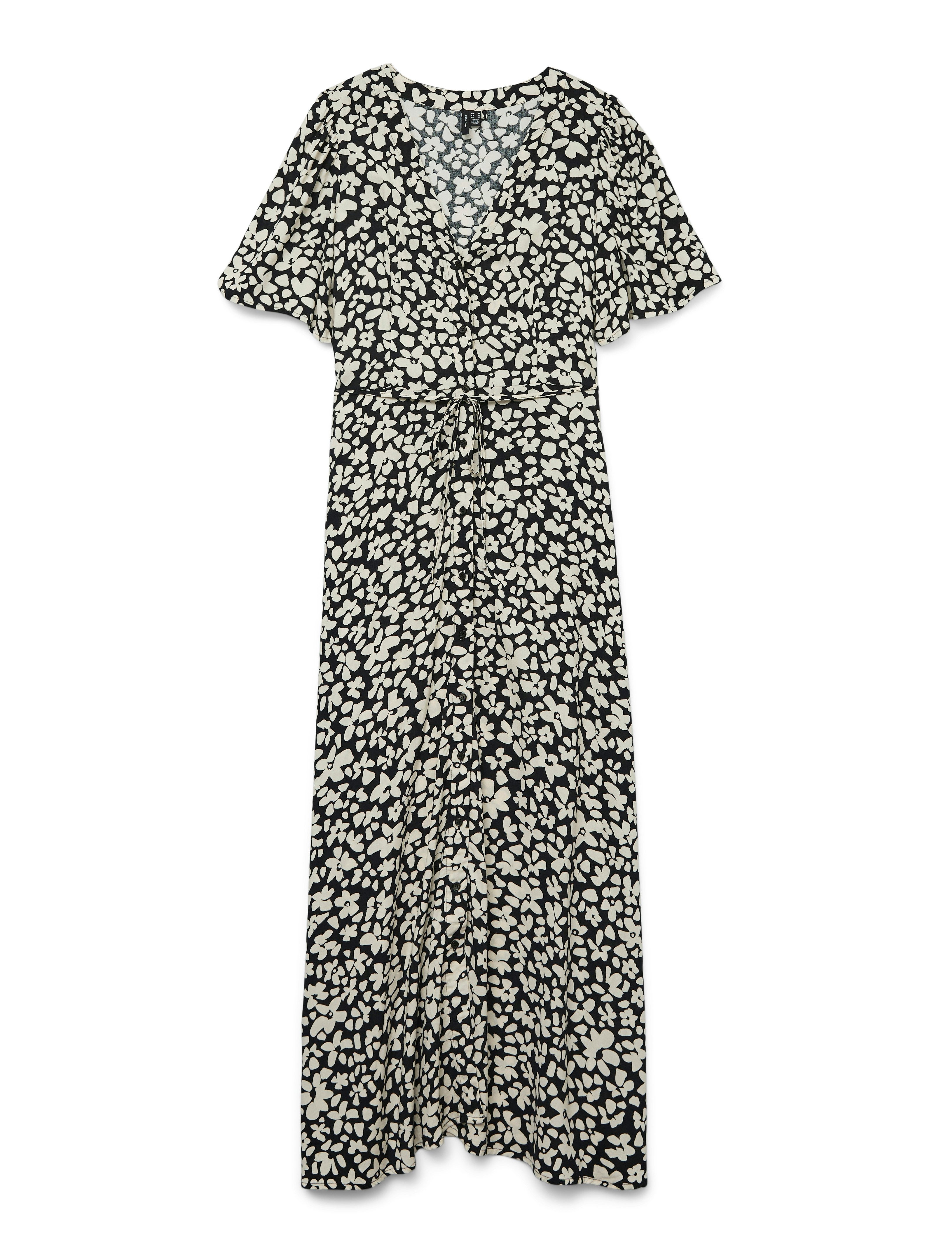 Vero Moda Zomerjurk VMALBA SS CALF DRESS WVN GA NOOS