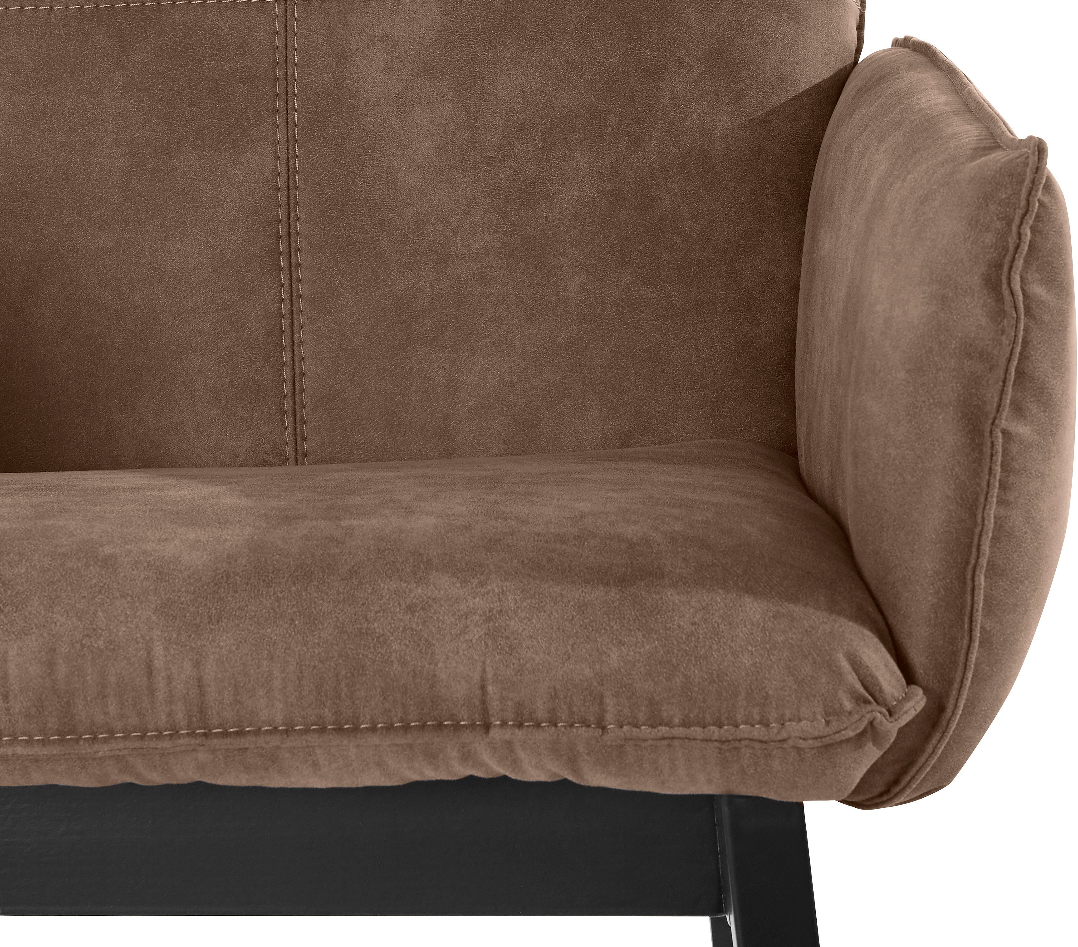 Home affaire Stoel met armleuningen Model 6 Bekleding van microvezel of leer, frame is beuken in zwart gelakt (2 stuks)