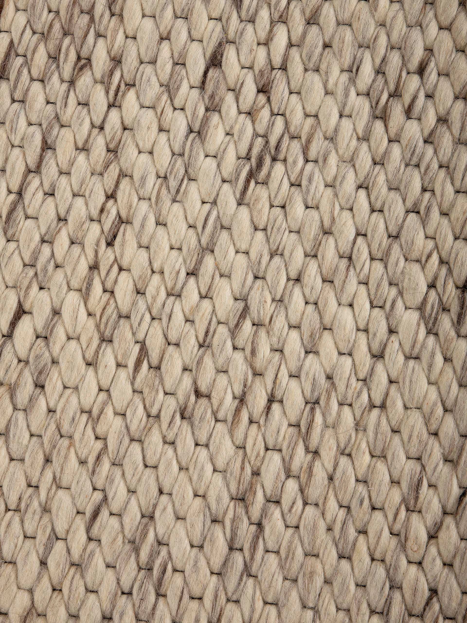 carpetfine Wollen kleed Sina grove structuur, tijdloos design, 100% wol, woonkamer