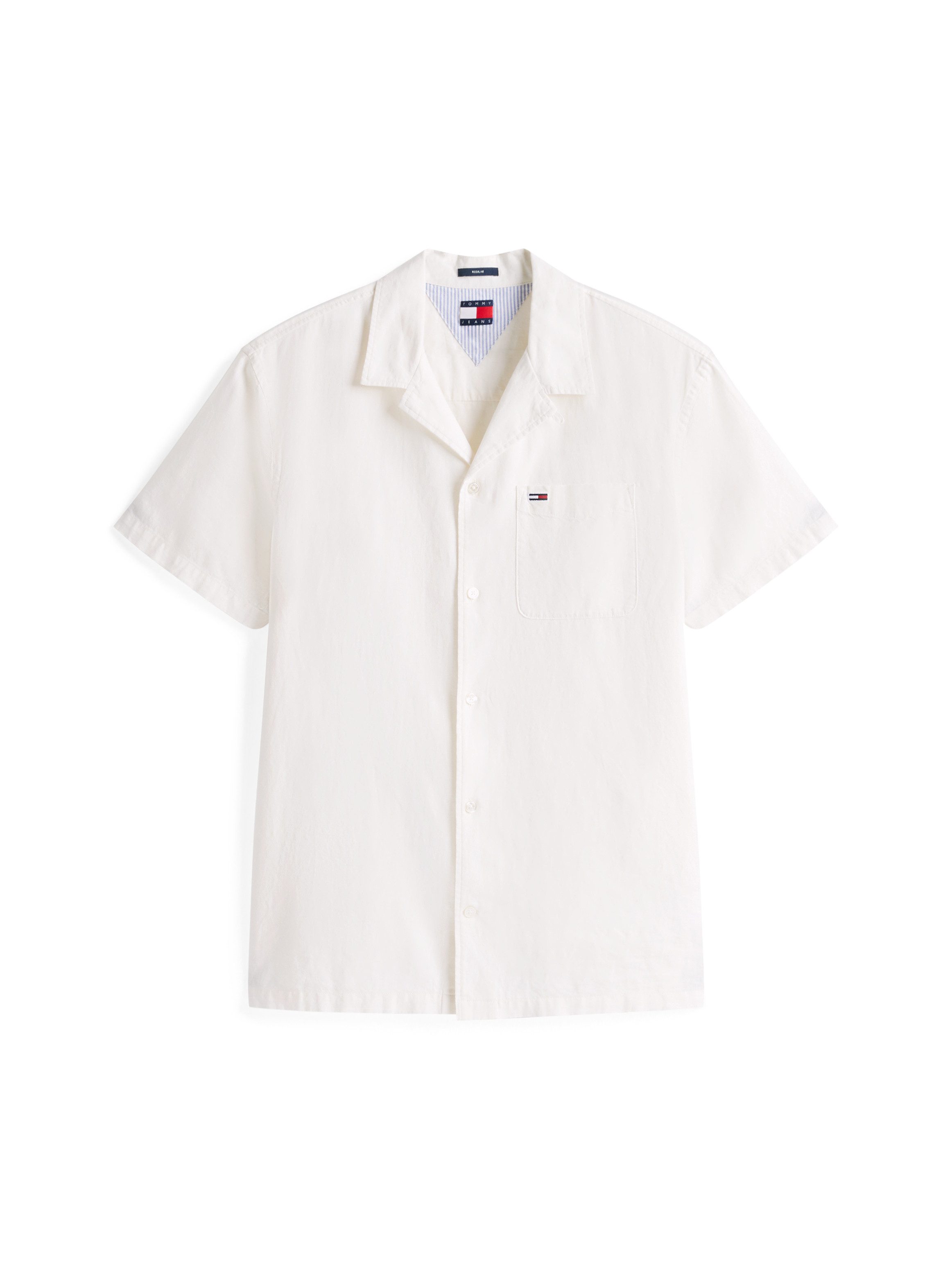 Tommy Jeans Plus Overhemd met korte mouwen TJM LINEN BLEND CAMP SS EXT