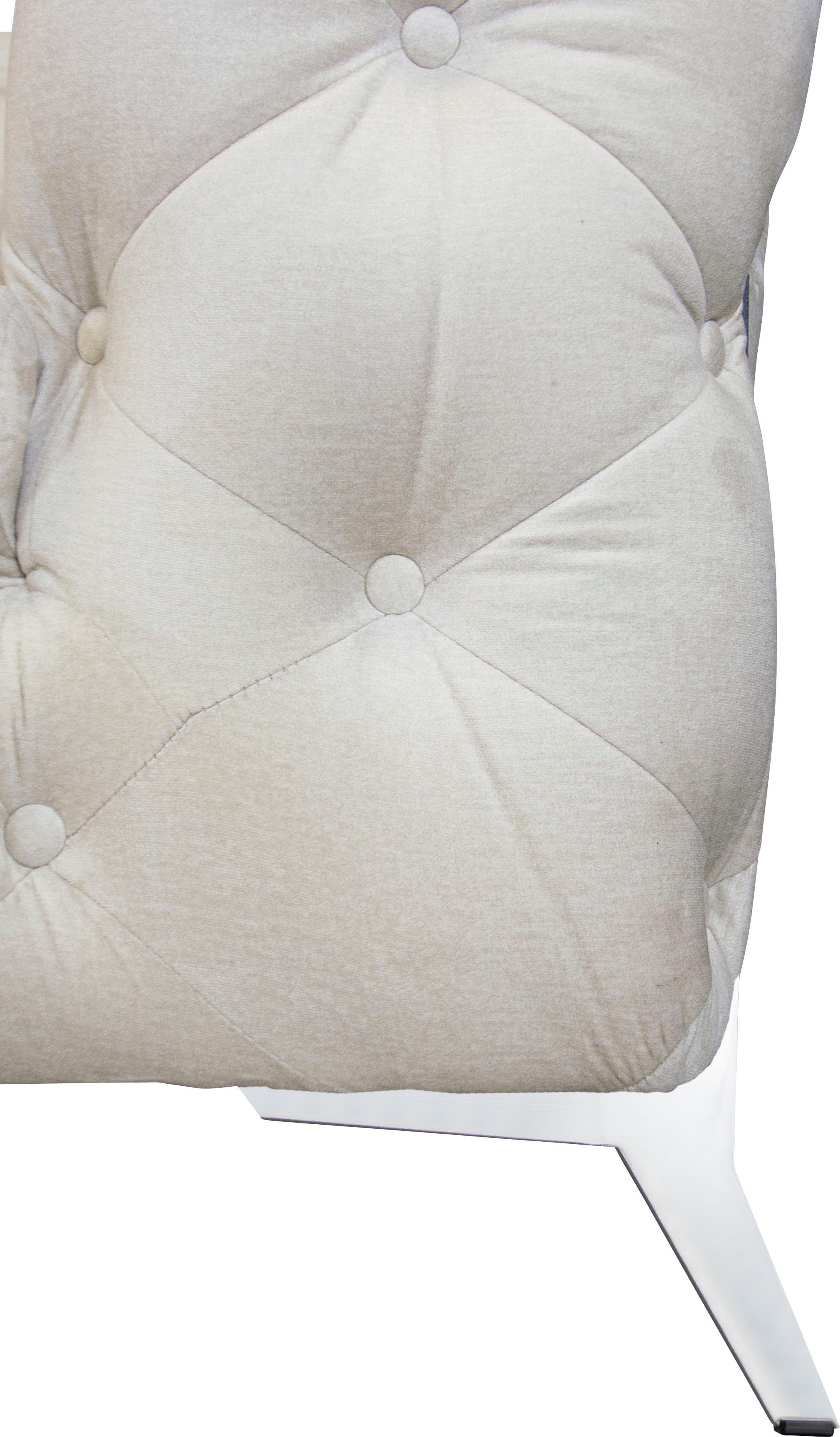 Leonique Chesterfield-bank Amaury L-vorm Chesterfield-look, bxd elk 262 cm, kleur van de poten ter keuze
