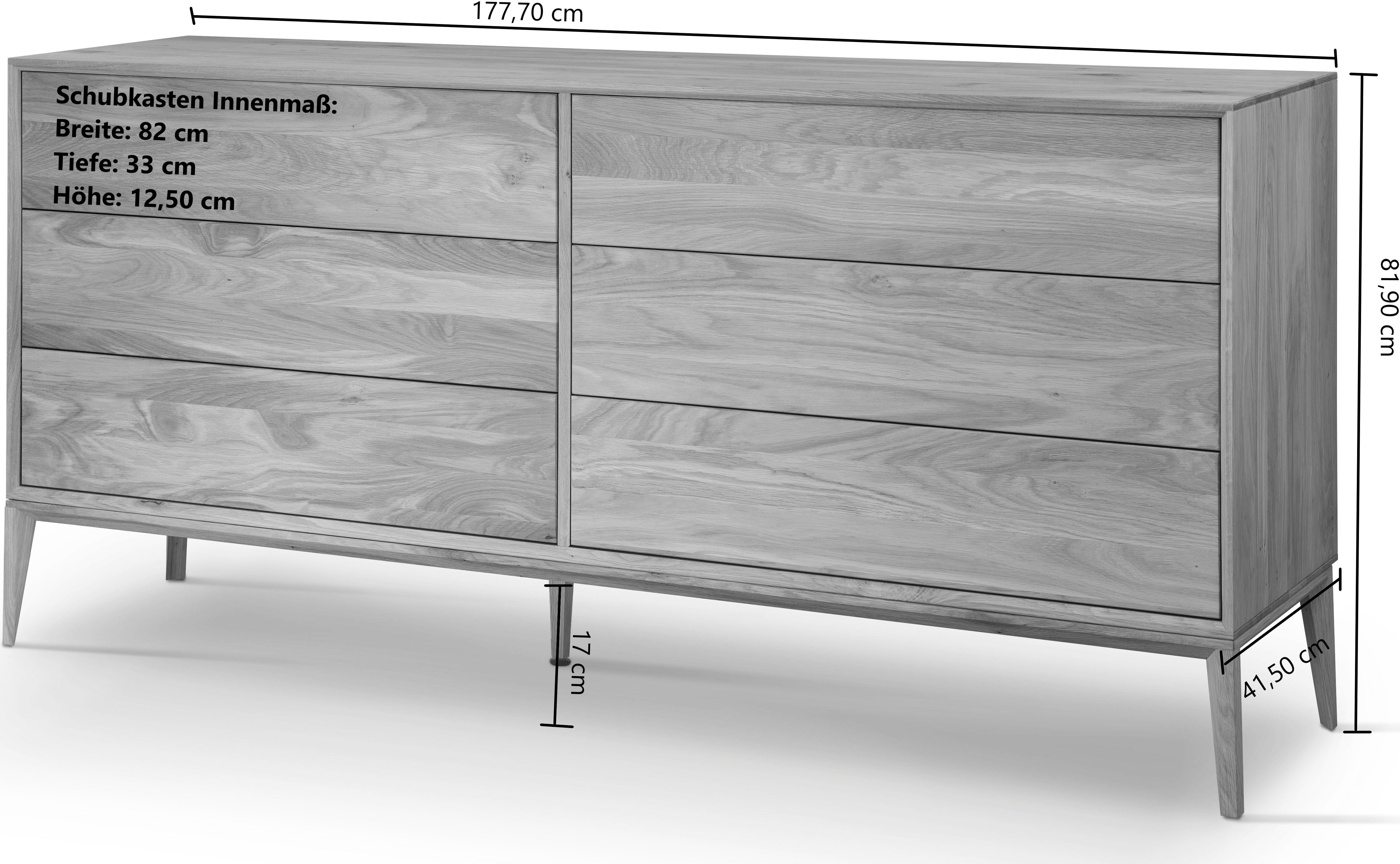 Home affaire Dressoir Koda 6 lades met push-to-open functie