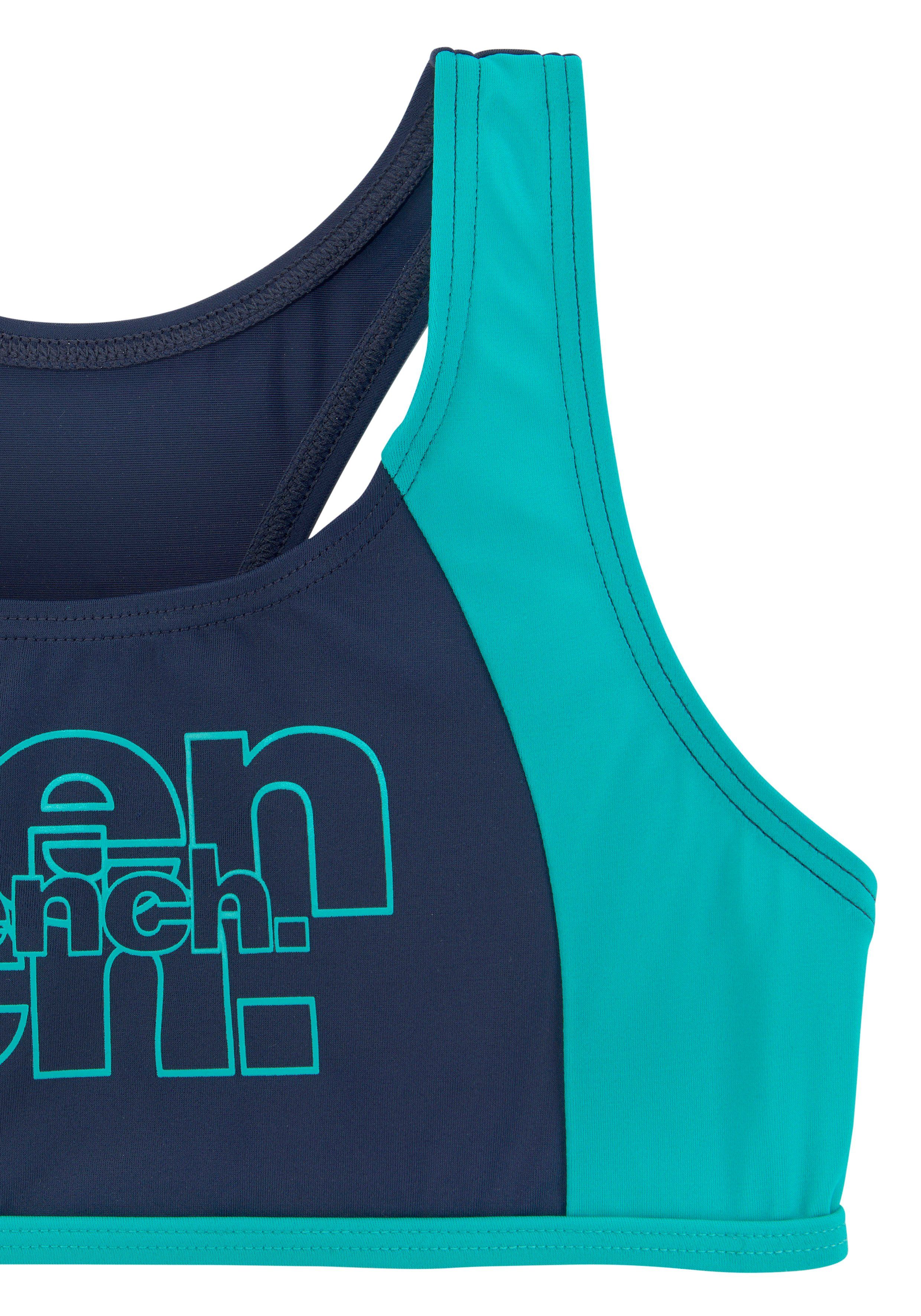 Bench. Bustierbikini met contrastkleurige inzetten