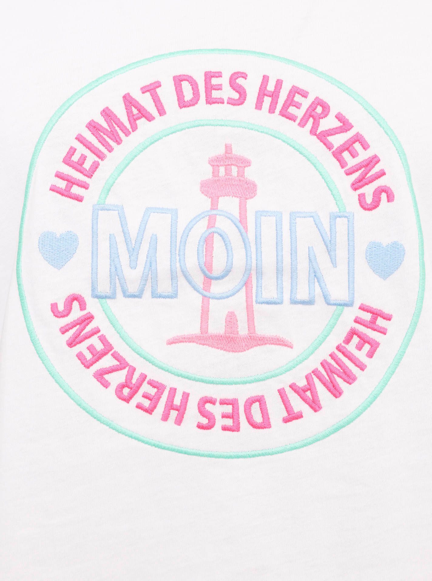 Zwillingsherz T-shirt Met maritieme borduursel