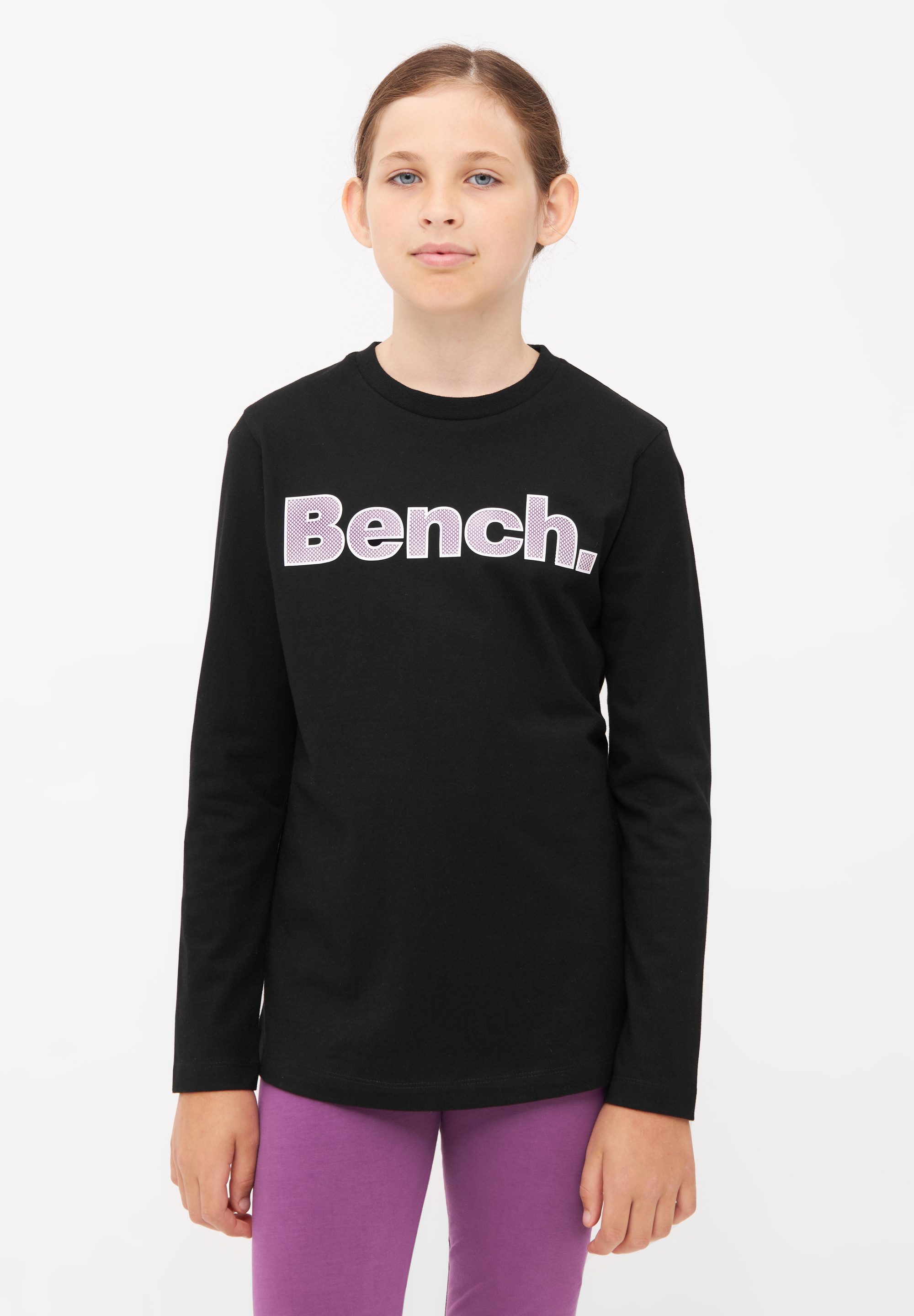 Bench. Shirt met lange mouwen GEMMY meisjes shirts met lange mouwen maat 140 zwart