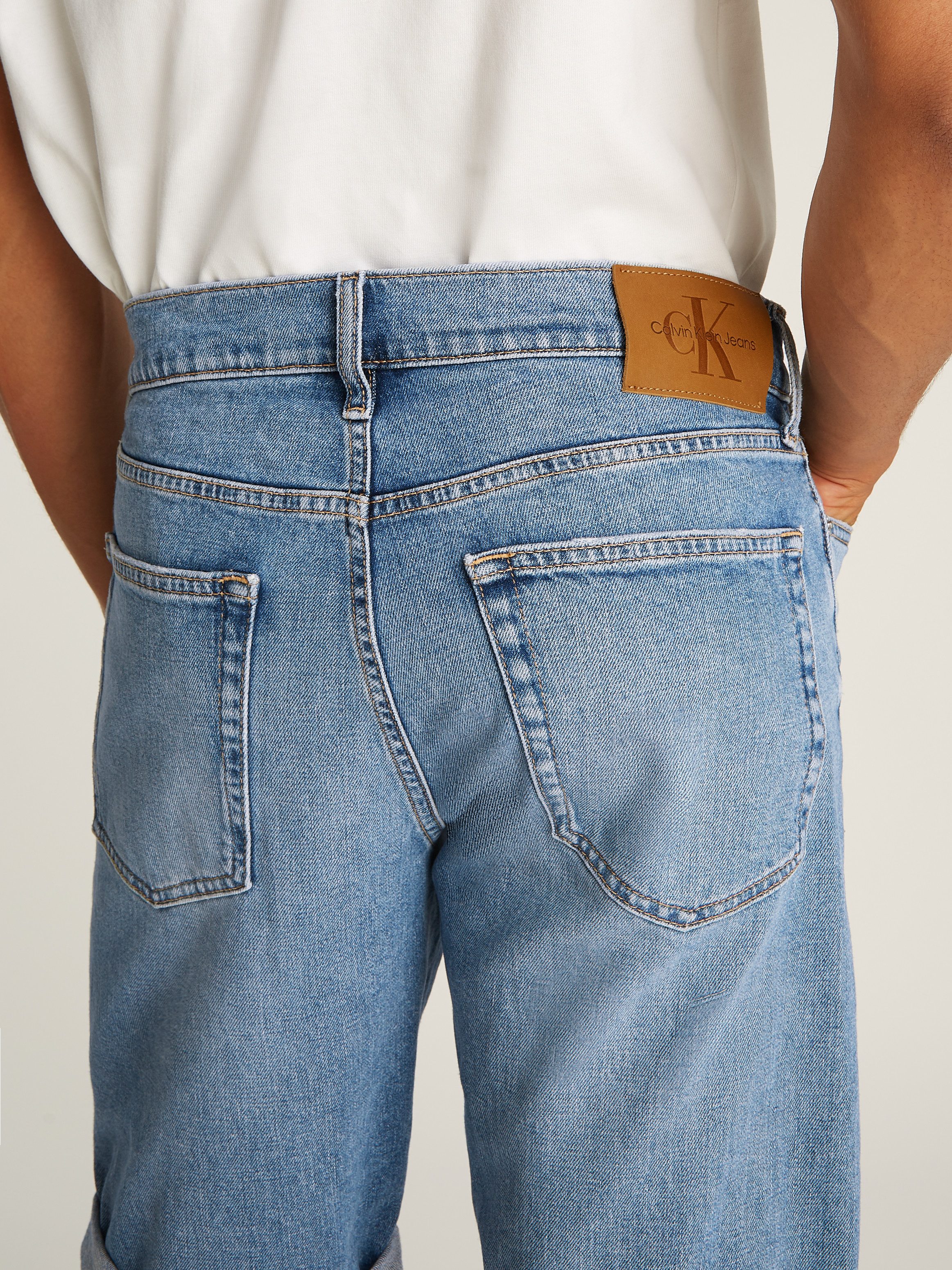 Calvin Klein Short SLIM SHORT met omslagzoom