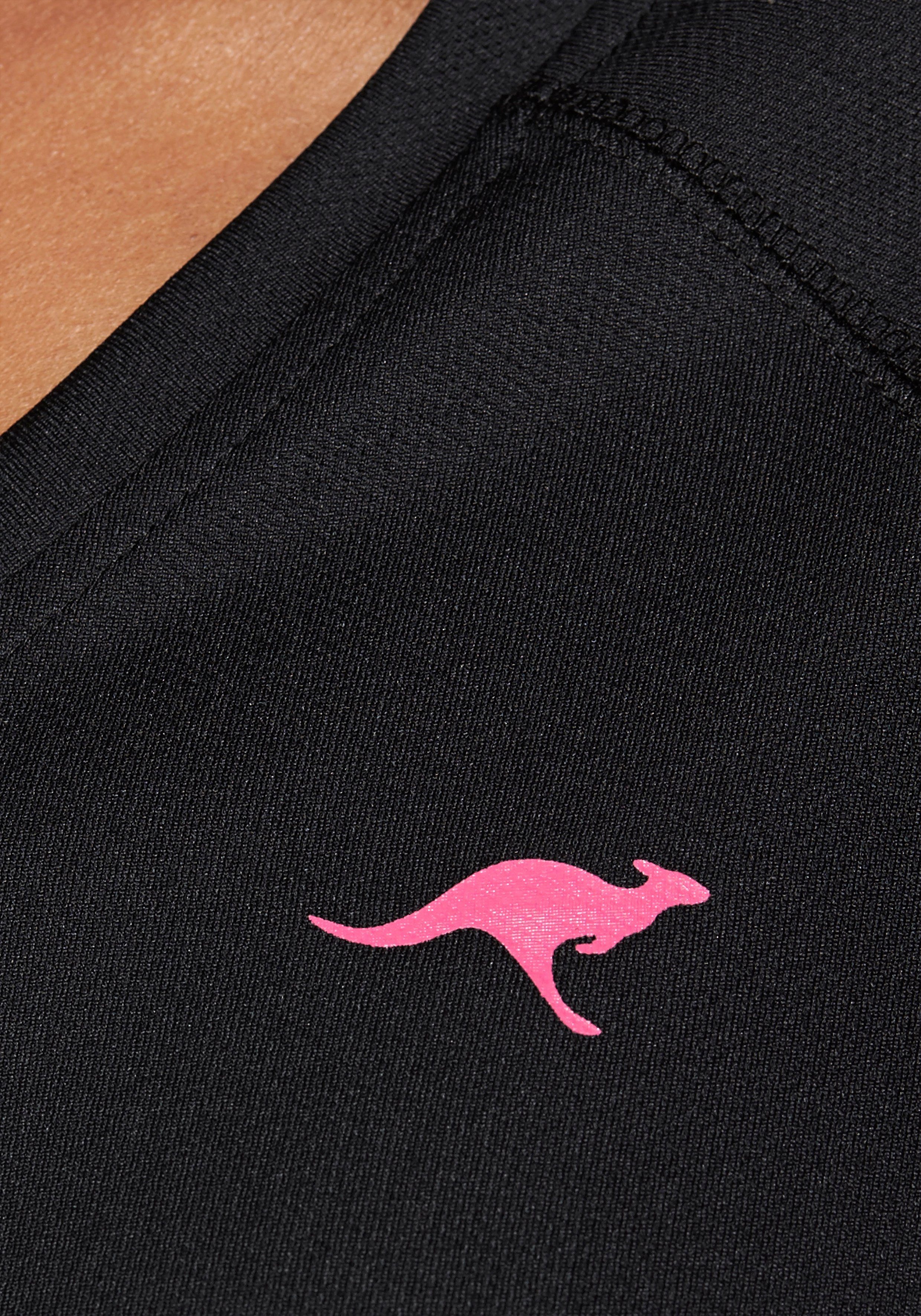KangaROOS Functioneel shirt Korte mouwen, figuurvolgend, heupbedekkend, met V-hals