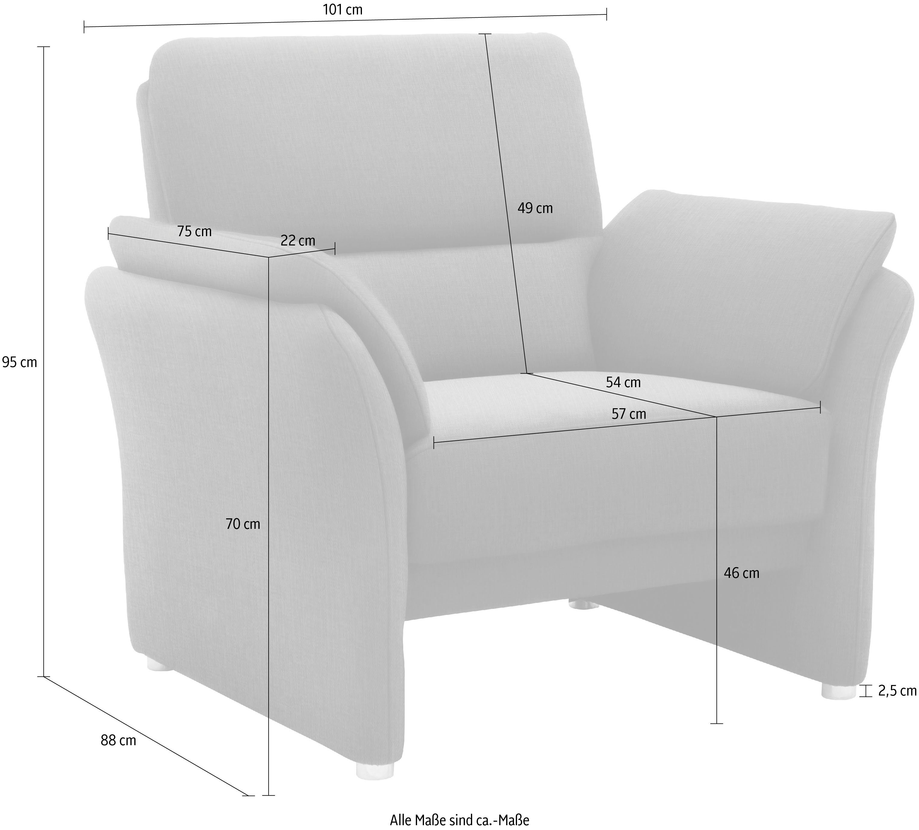 DOMO collection Fauteuil Pina cocktailsstoel Bijpassende fauteuil bij de serie, met binnenvering