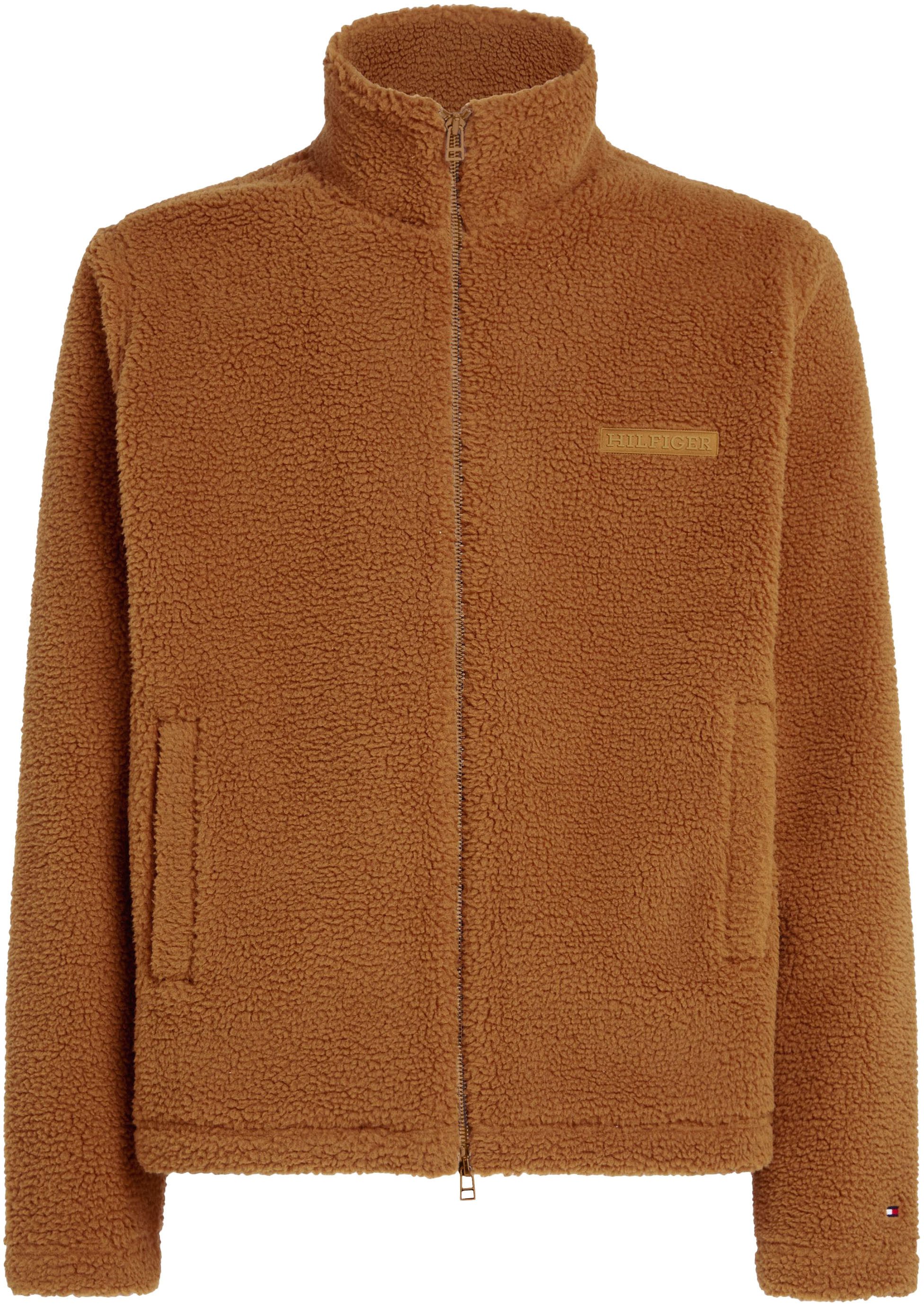 Tommy Hilfiger Sweatvest MONOTYPE TEXTURED FLEECE ZT van gestructureerd teddy-fleece