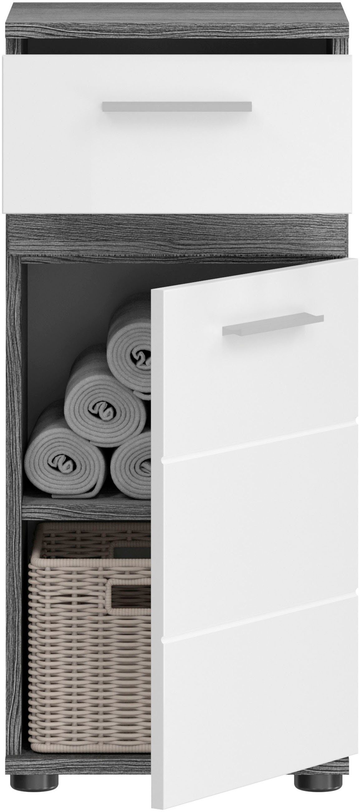 welltime Badkamerserie LUCCA, 4-delig, TOPSELLER!, MDF hoogglansfront, bestaande uit: (set, 4-delig)