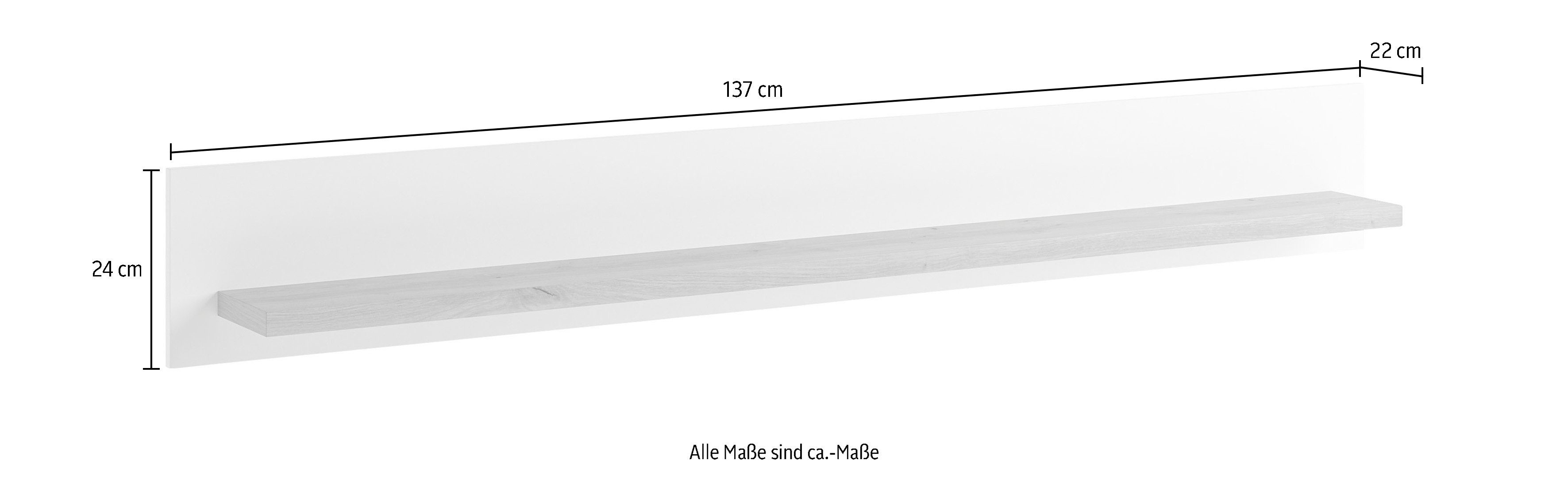 set one by Musterring Wandrek Lancaster Breedte 150 of 180 cm, plank van eikenhout